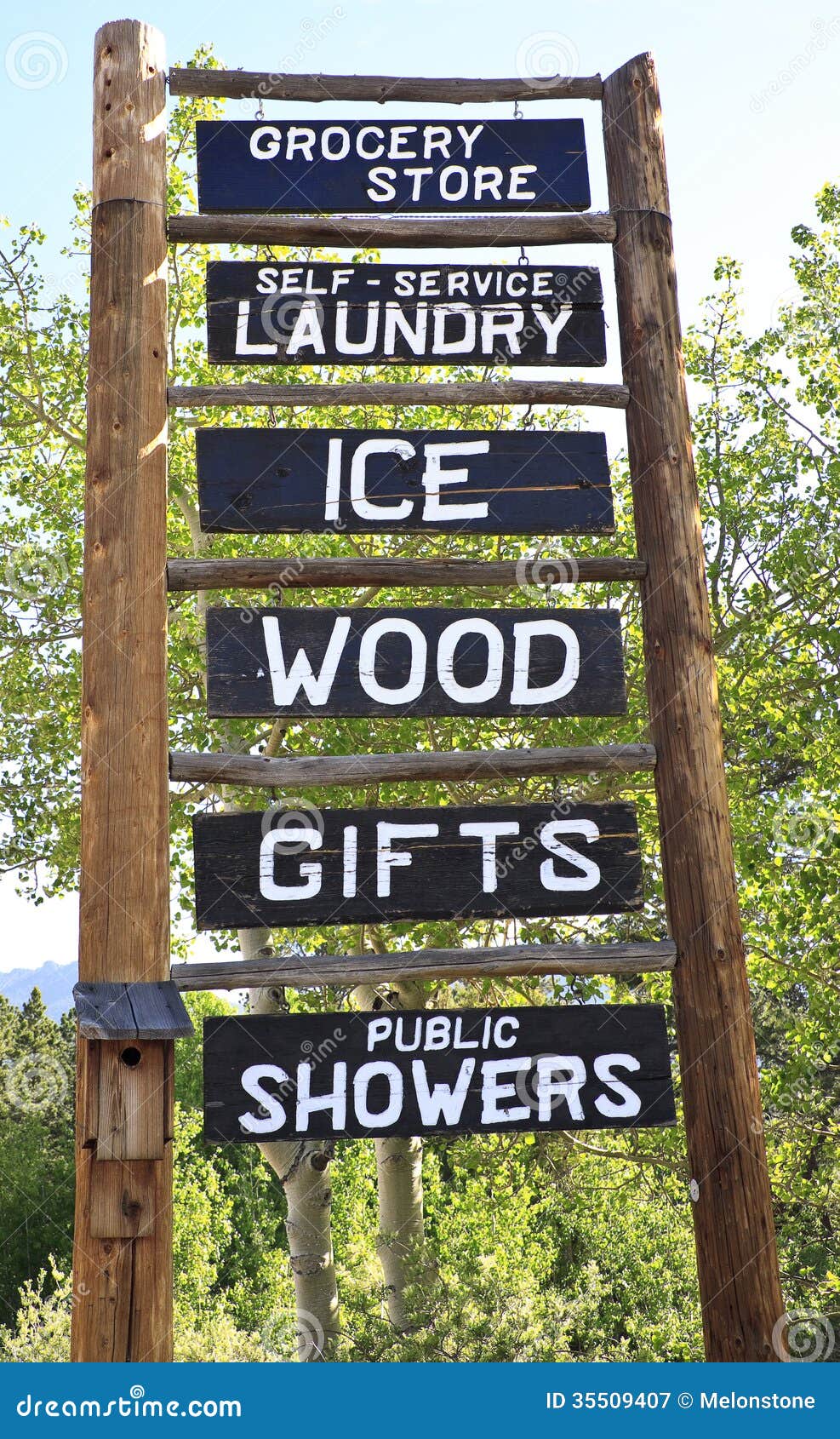 rustic roadside advertising sign