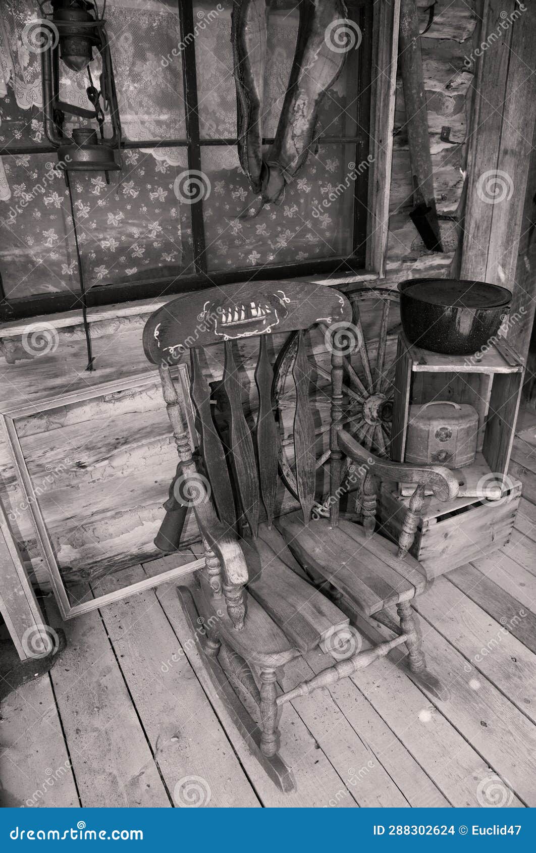rustic rocking chair circa 19th century