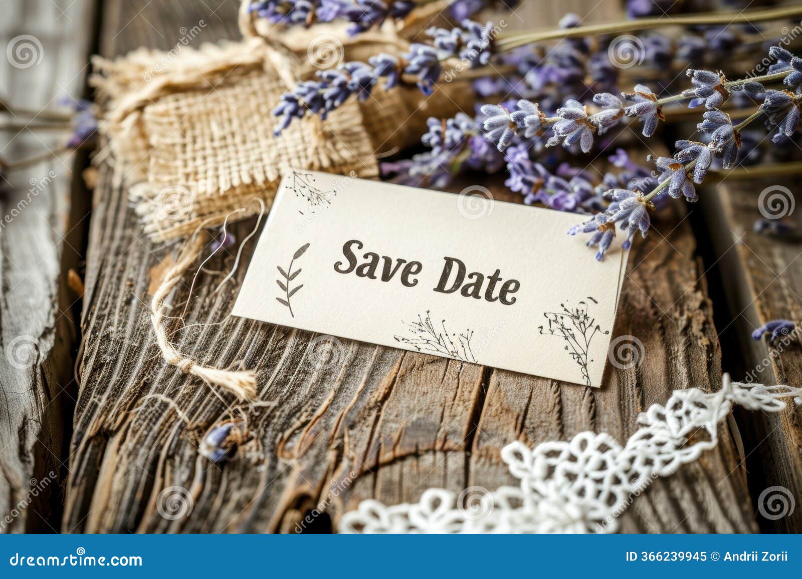 Rustic Save the Date Card with Dried Lavender and Burlap for Handmade  Wedding Invitations Stock Image - Image of craft, theme: 366239945, image size:1600x1156