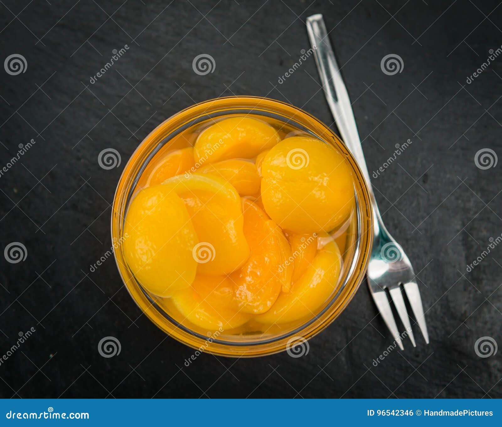 Rustic Slate Slab with Preserved Apricots Selective Focus Stock Photo