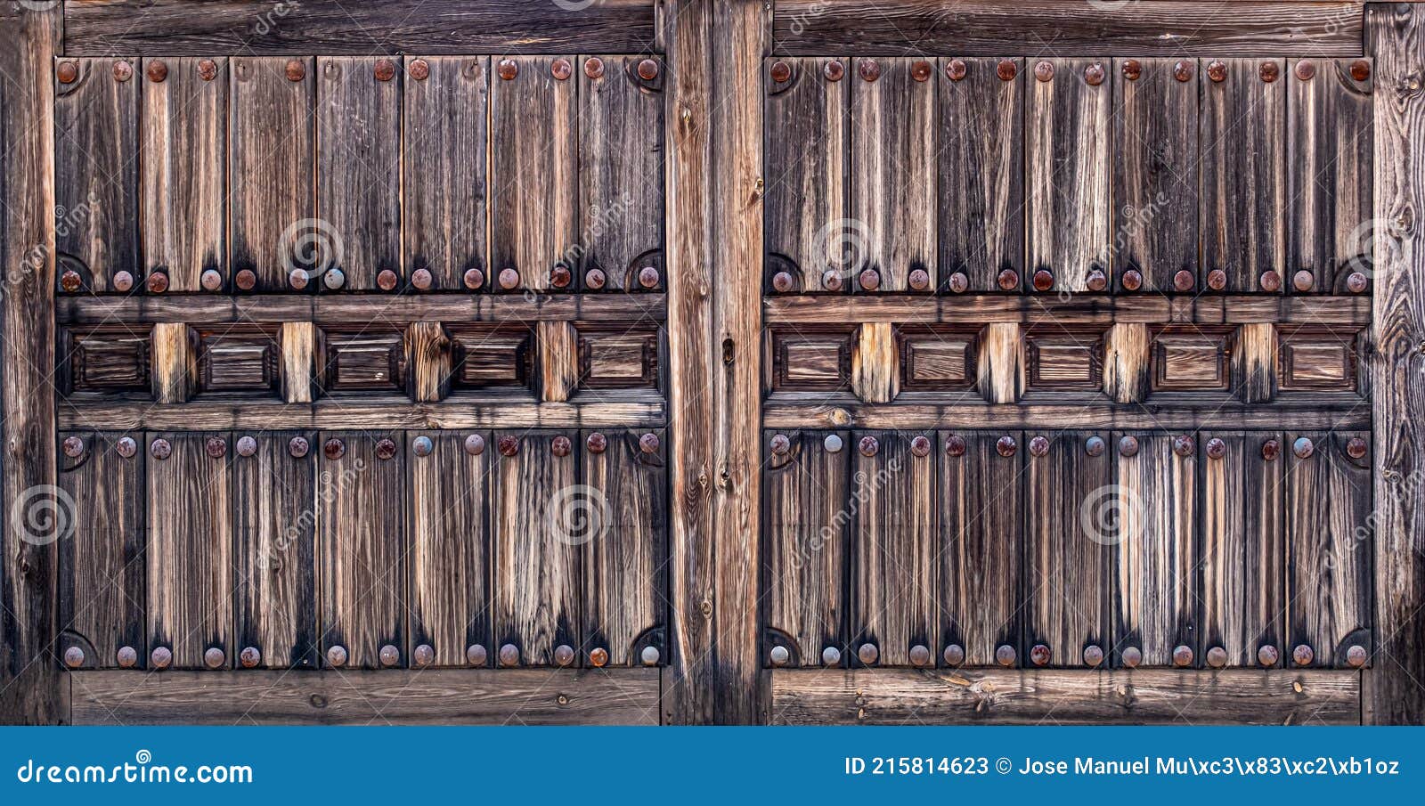 Rustic Solid Wood Door Backdrop Stock Image Image of horizontal