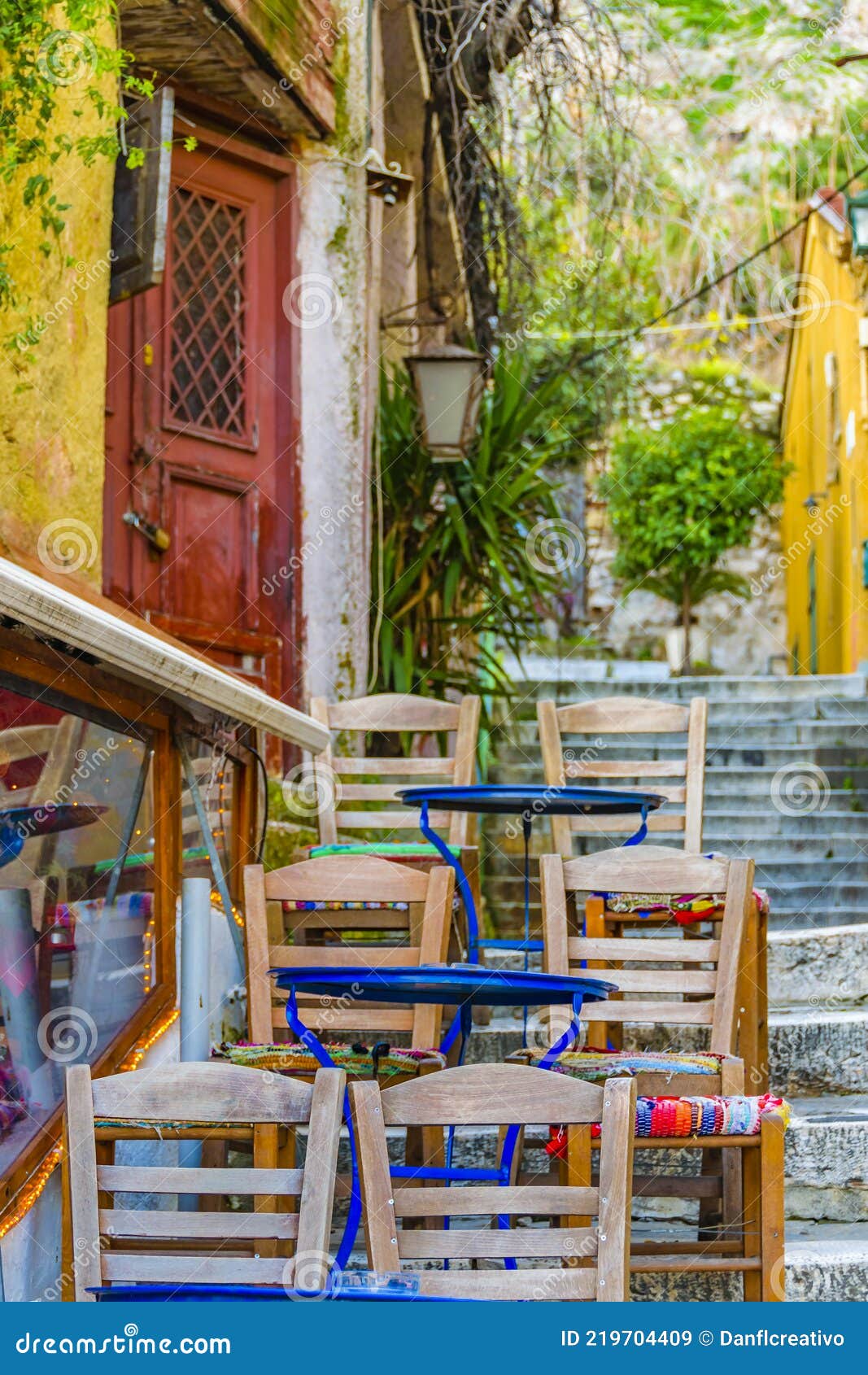 Rustic Style Bar, Plaka District, Athens Greece Stock Image Image of