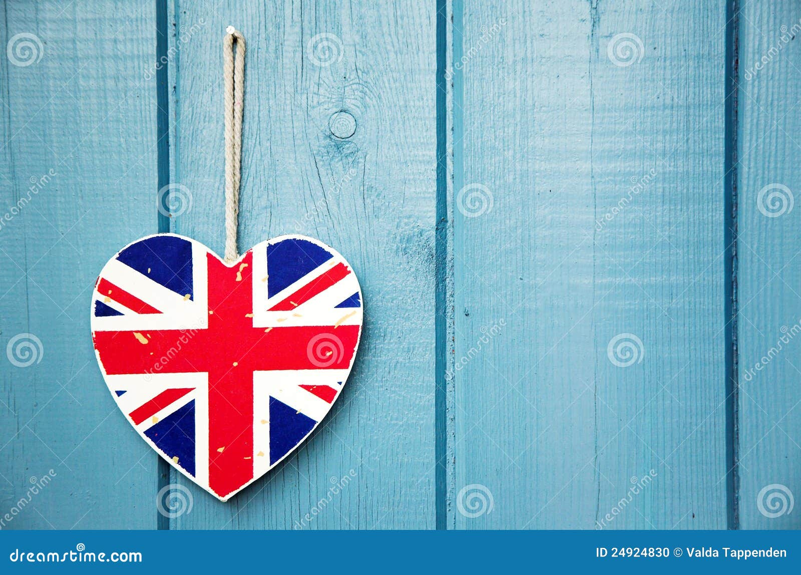 Rustic Union Jack Heart Decoration Stock Photo Image of blue, jubilee