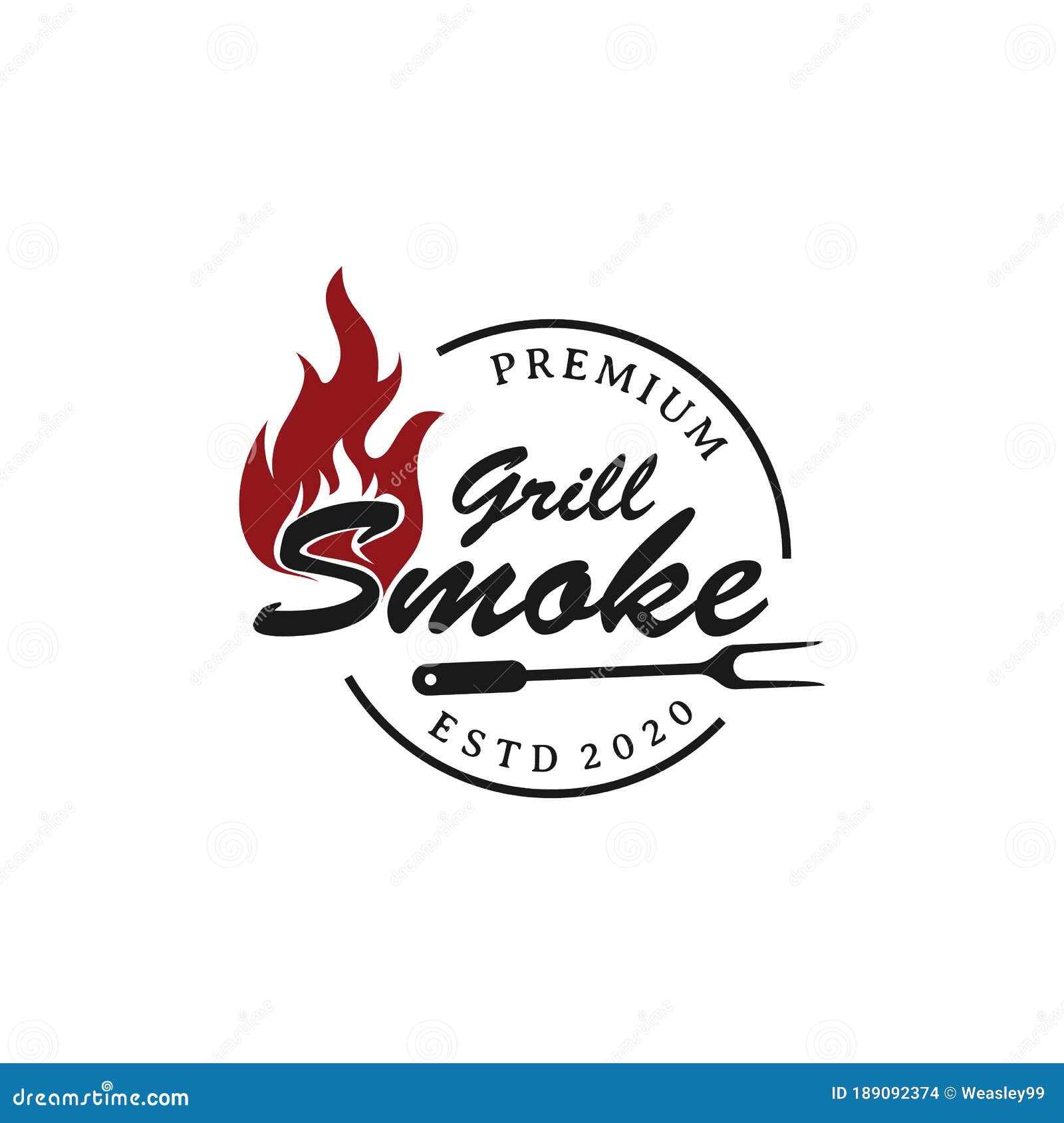 Rustic Vintage BBQ Grill, Barbecue, Barbeque Label Stamp Logo Design