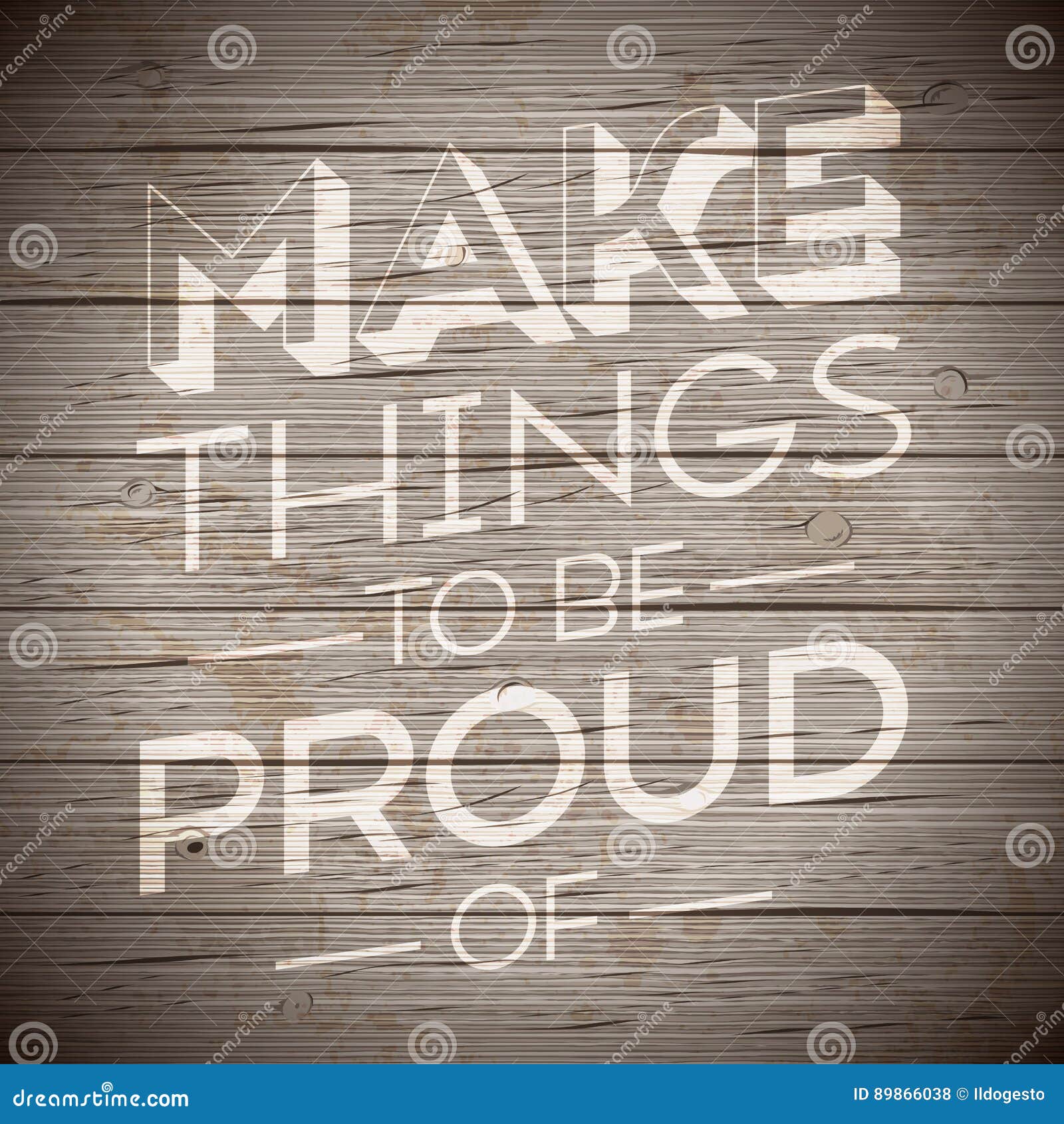 Rustic wood with slogan stock vector. Illustration of letter 89866038