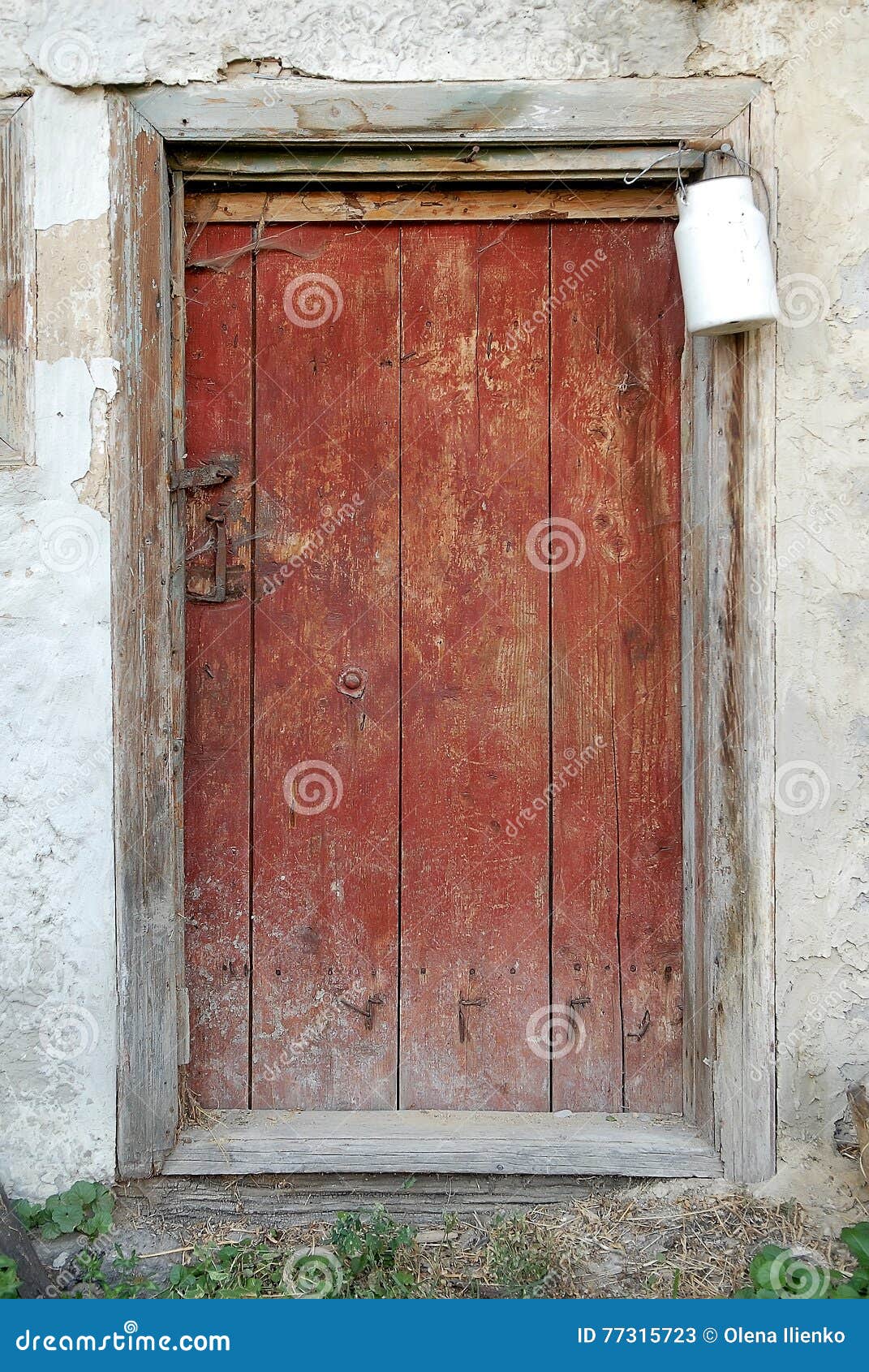 Wooden Rustic Barn Door Detail. Stock Image ...