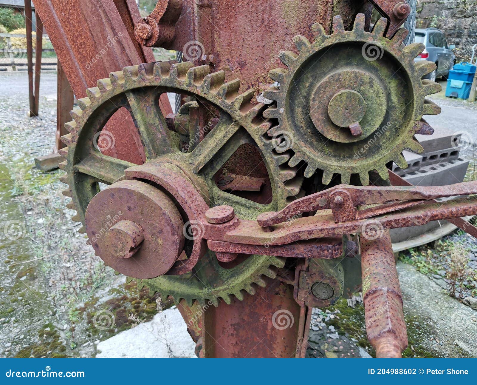 The Rusting Cast Iron Single Span Footbridge Crossing The Sluice Gates