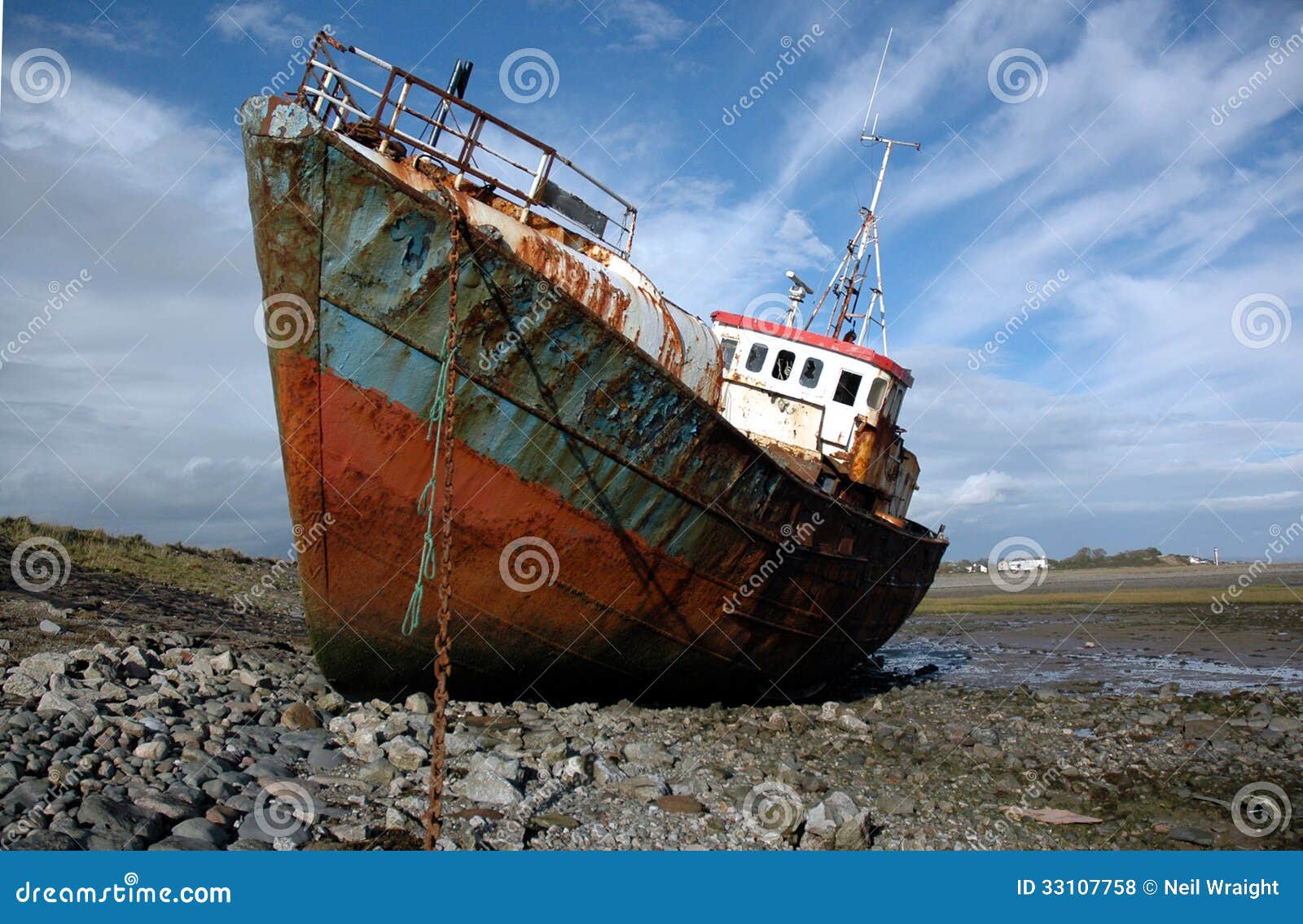 Rusty abandoned ship stock photo. Image of industry, ocean 