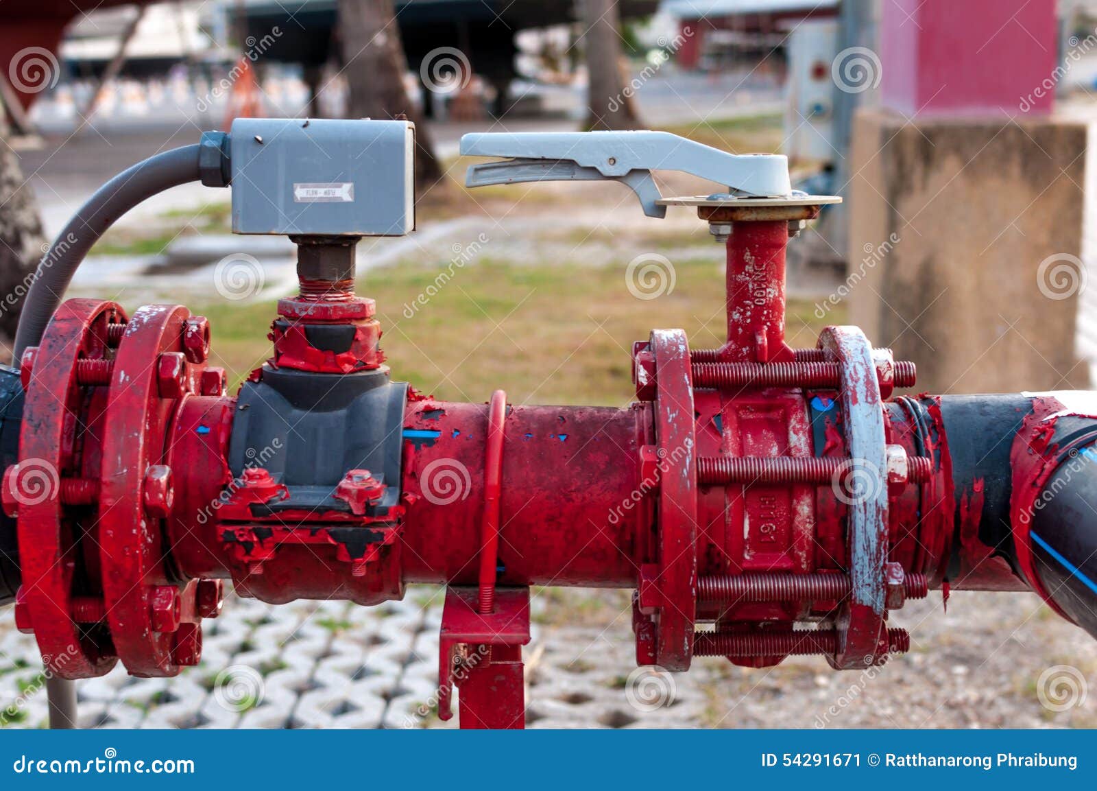 Rusty Aged Pump Valve Functioning Stock Image Image of engineering