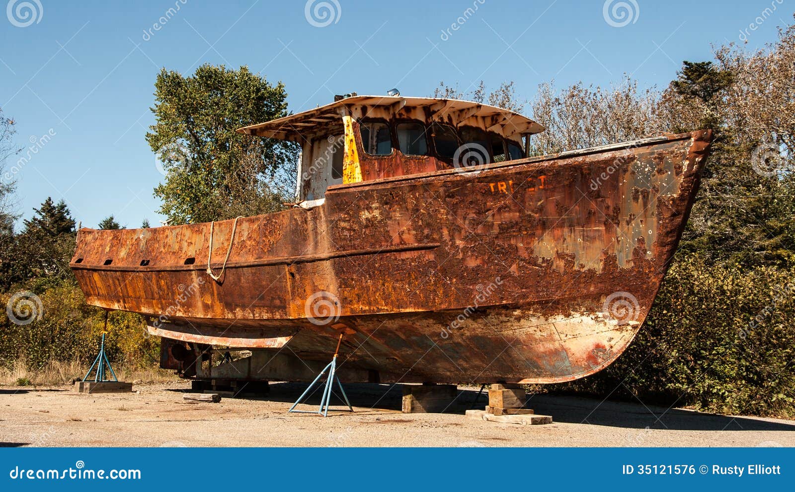 Rusty boat stock photo. Image of abandoned, maine, ship ...