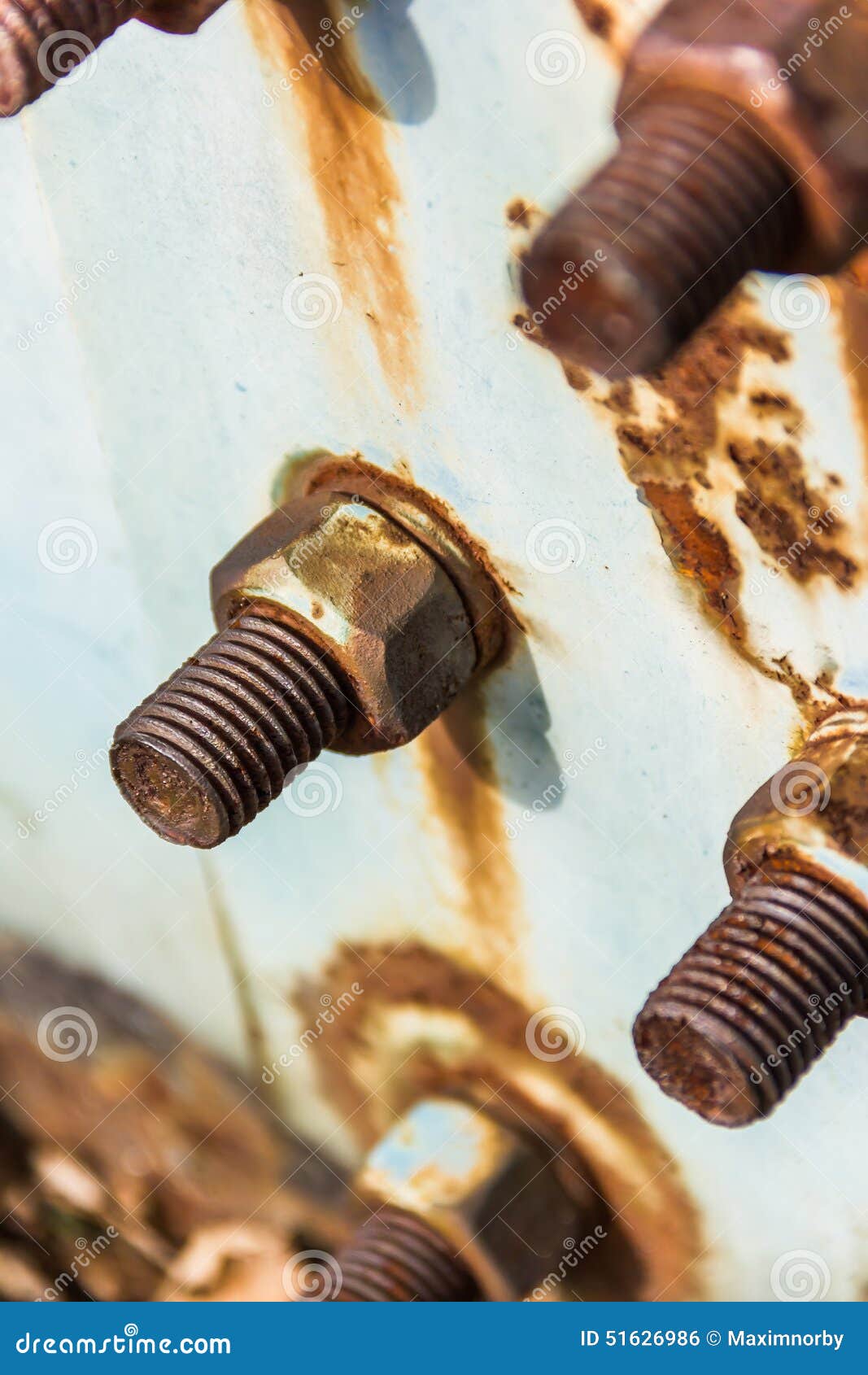 Rusty bolts stock photo. Image of bolt, closeup, decay 51626986