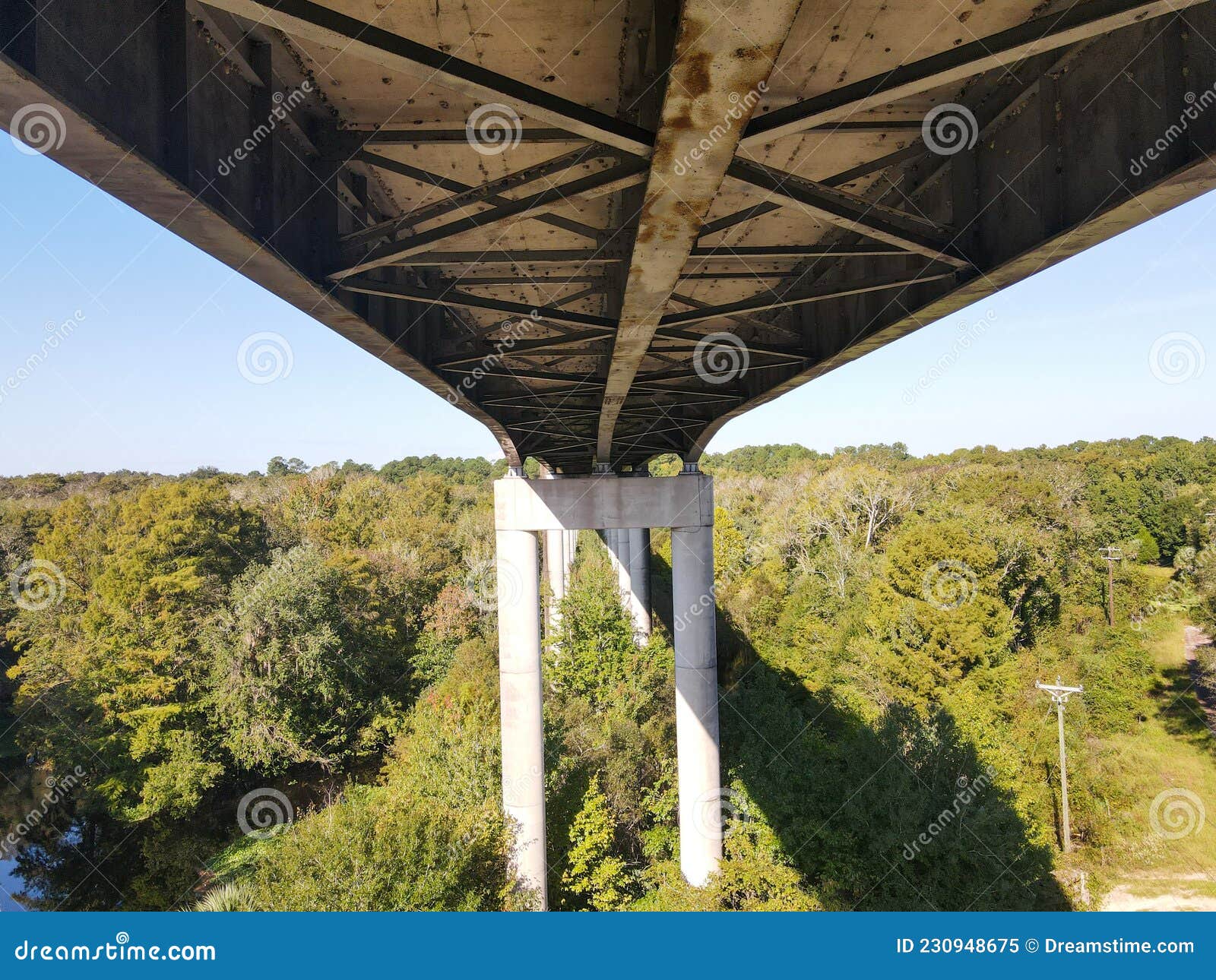 Rusty bridge bottom stock image. Image of park, landmark 230948675