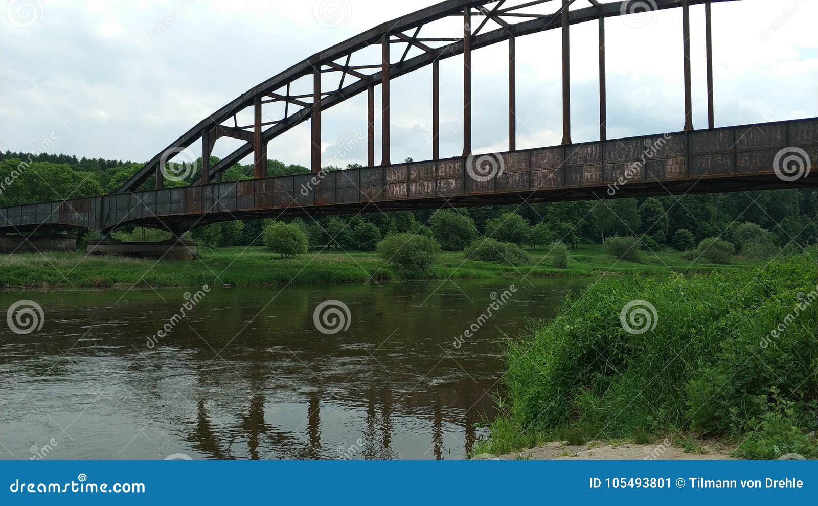rusty bridge over the weser