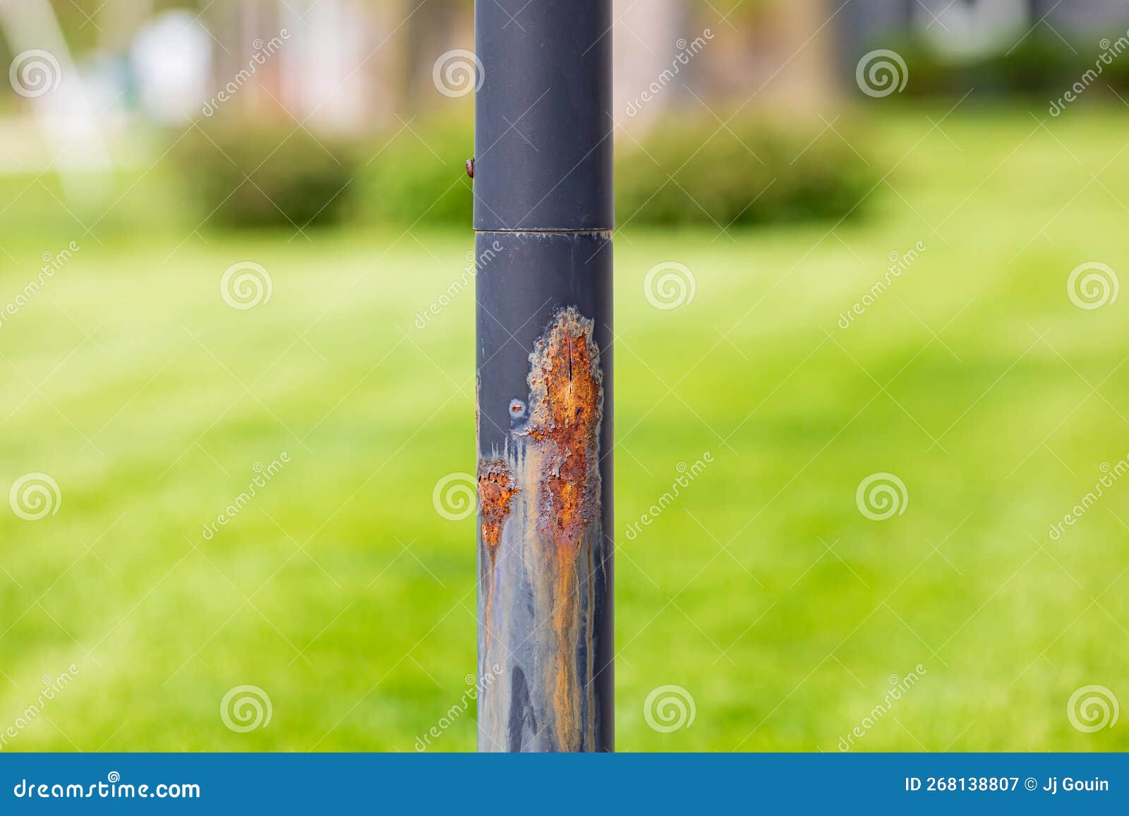 Rusty and Broken Basketball Hoop Pole. Stock Image Image of metal