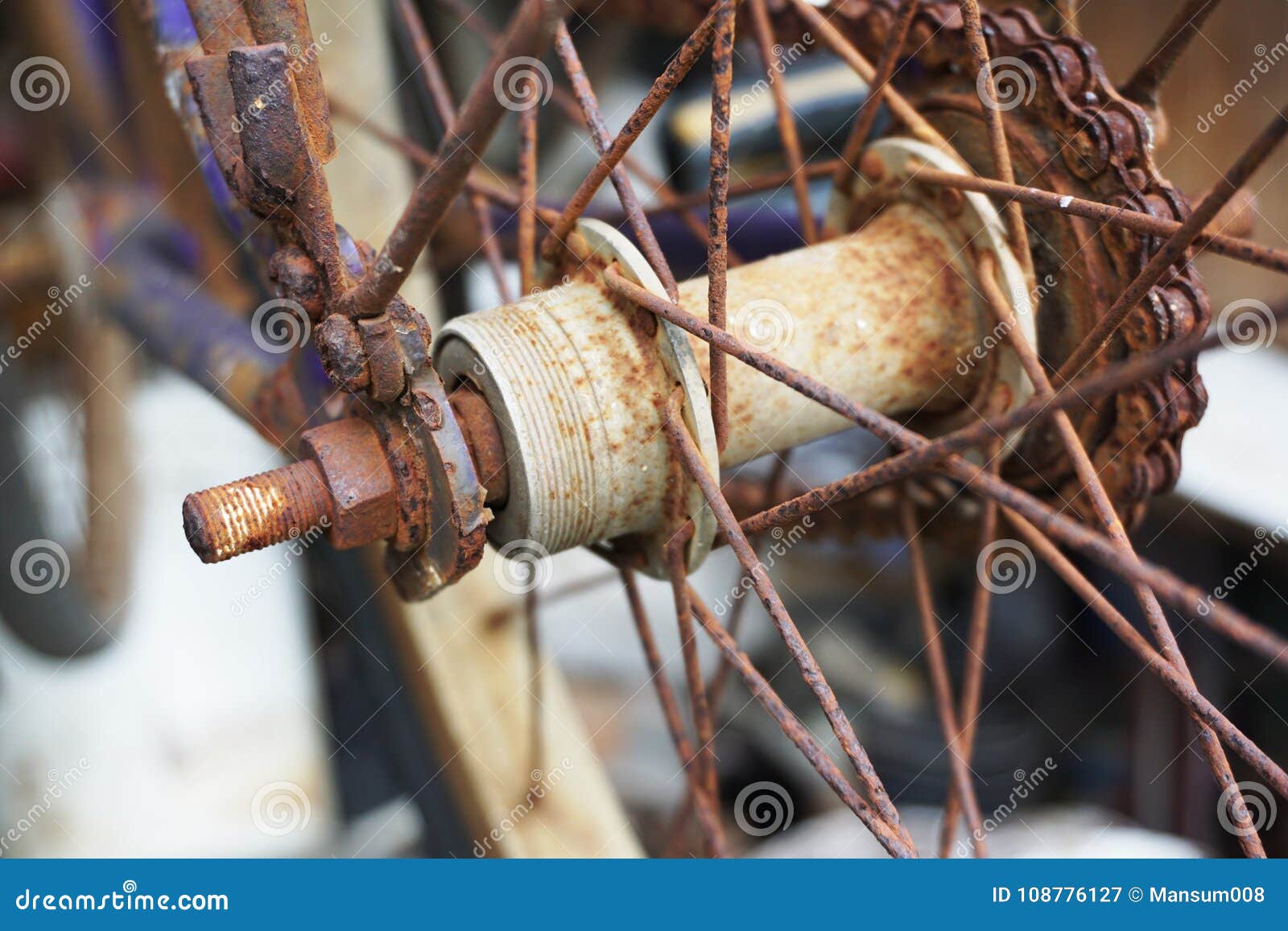 Rusty chain of bike stock image. Image of rusty, equipment 108776127