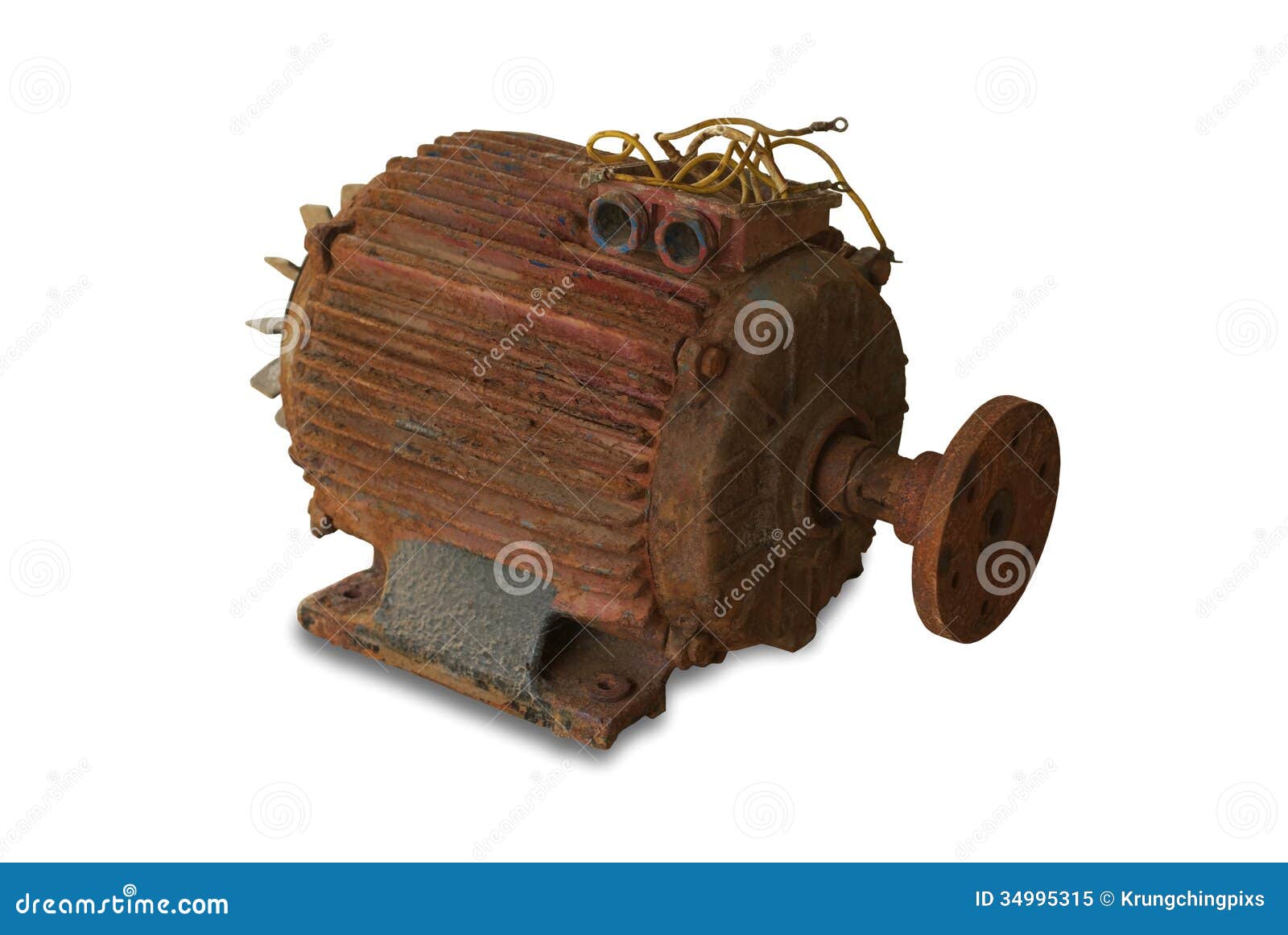 Rusty electric motor stock image. Image of metal, component 34995315