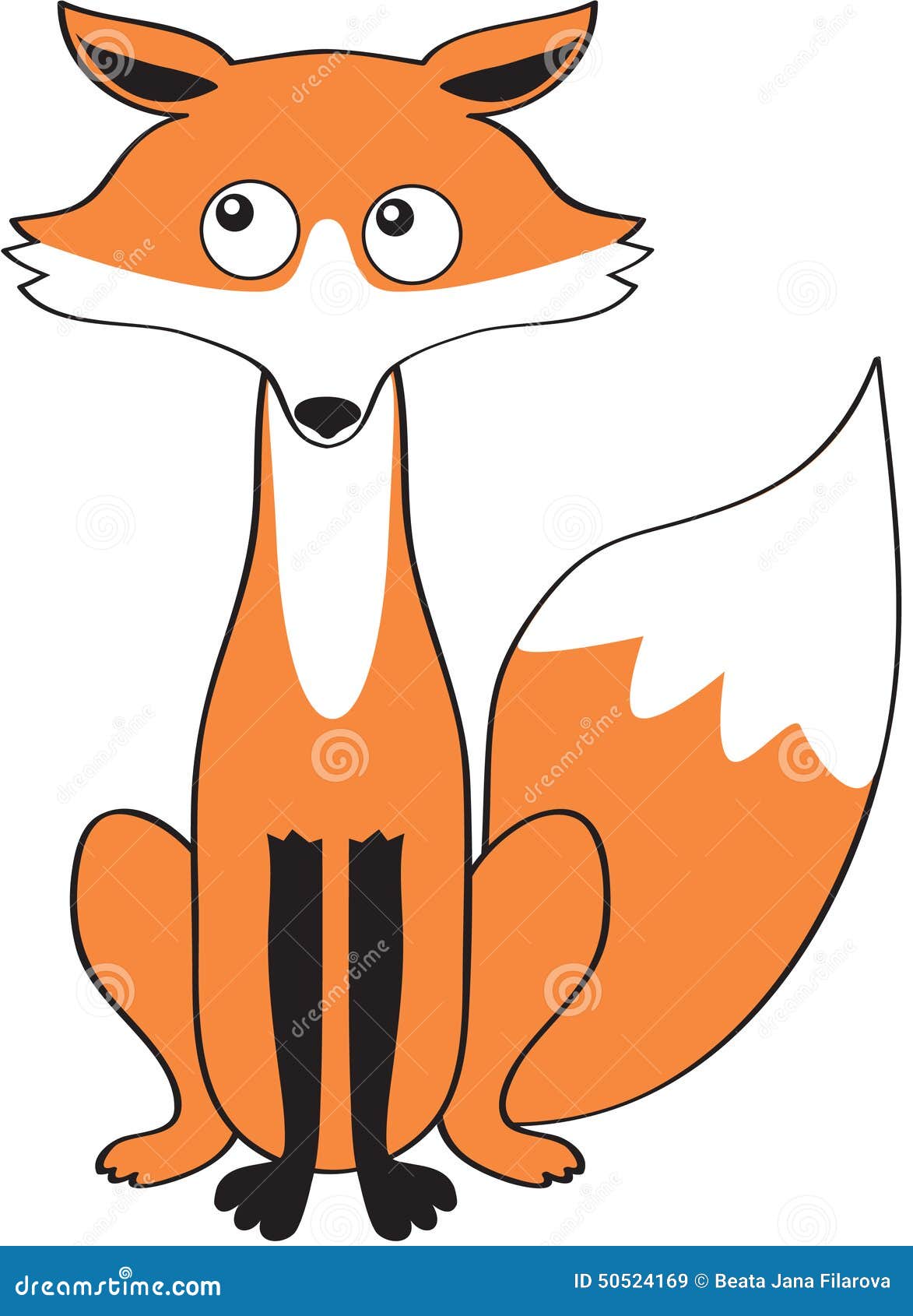 Cartoon character fox stock vector. Illustration of nature - 50524169