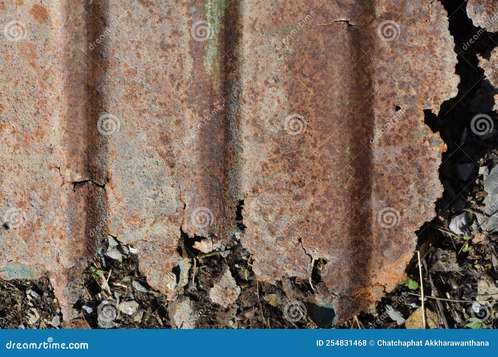 Rusty Galvanized sheet stock photo. Image of roof, galvanized 254831468