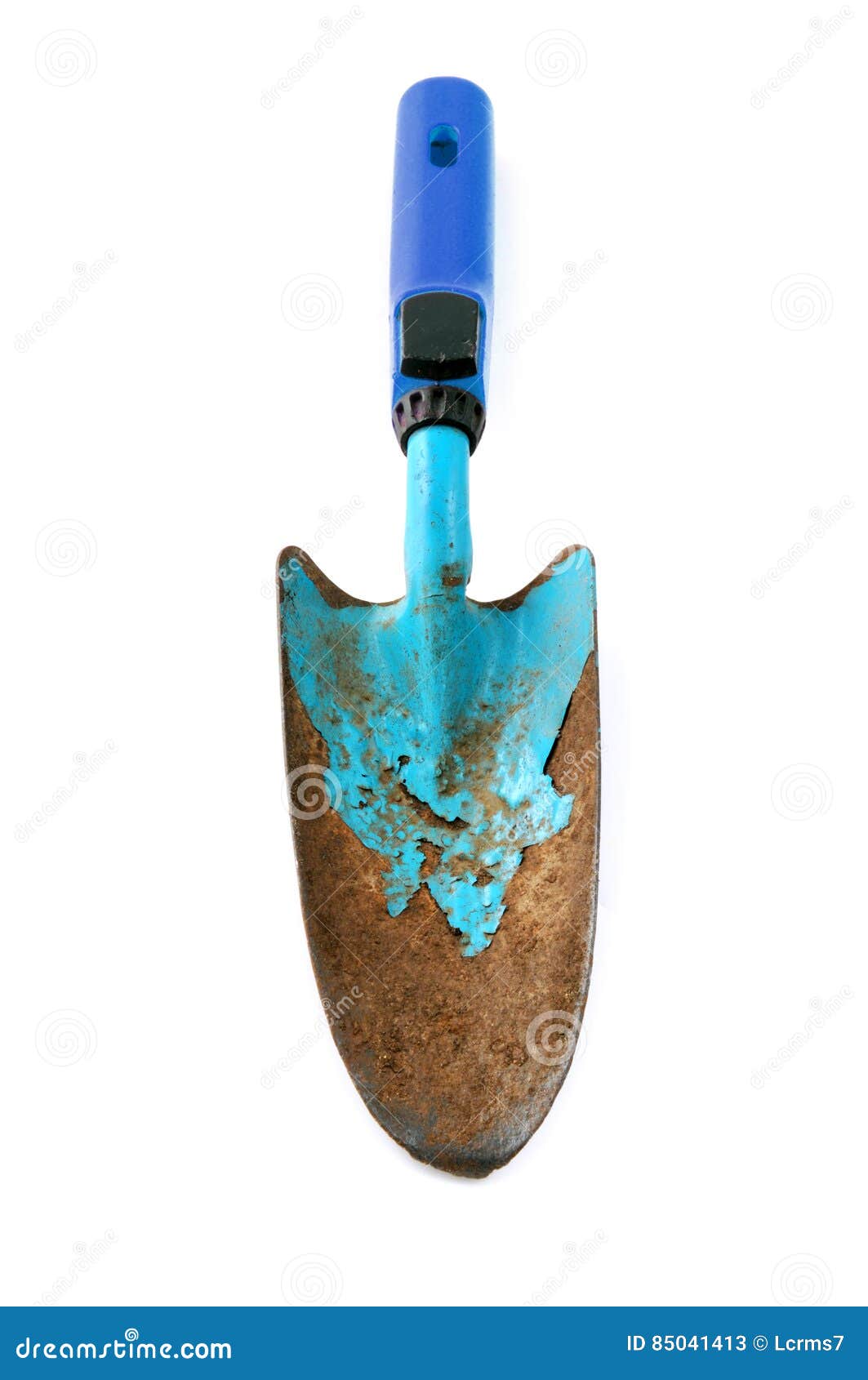 Rusty Garden Shovel on White Isolated Background Stock Image Image of