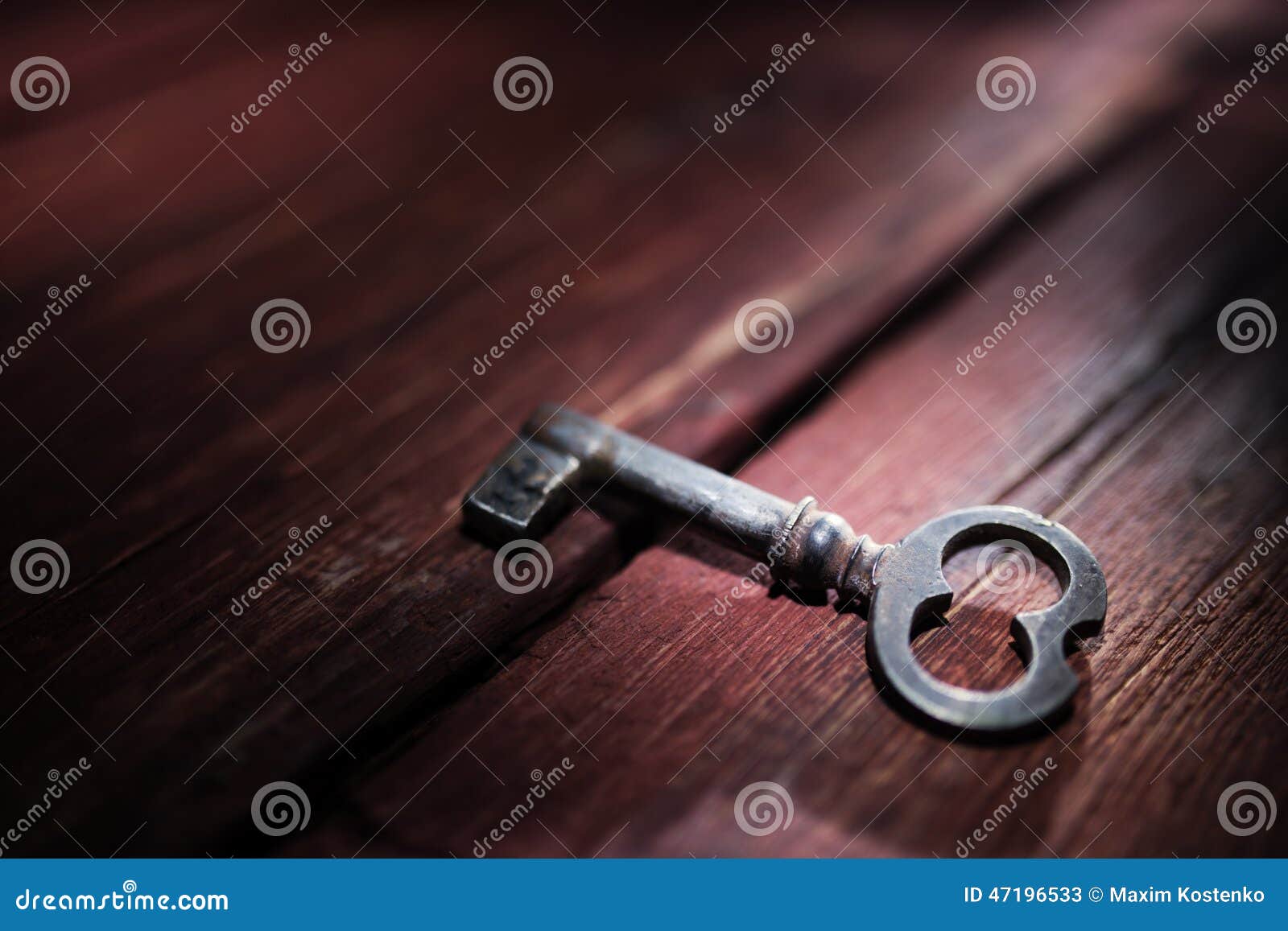 Rusty Key on Old Wooden Table Stock Image Image of safety, shadows