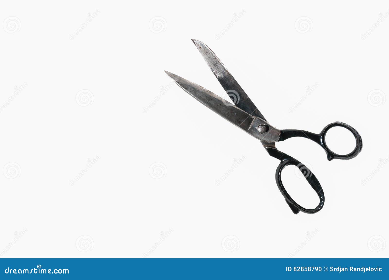 Rusty Large Dressmaking or Tailoring Scissors, Stock Photo Image of