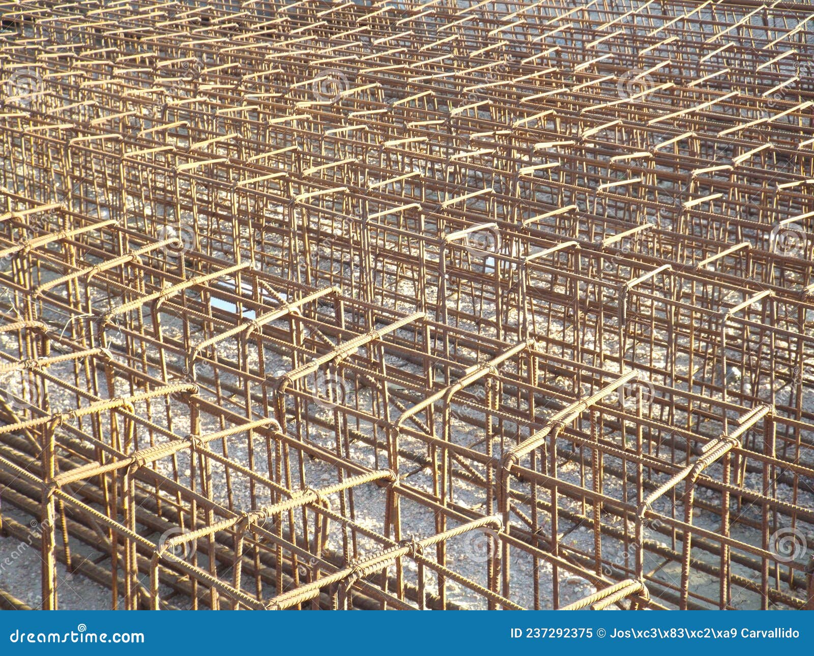 Irons on a Construction Site in the Sun. Stock Image Image of