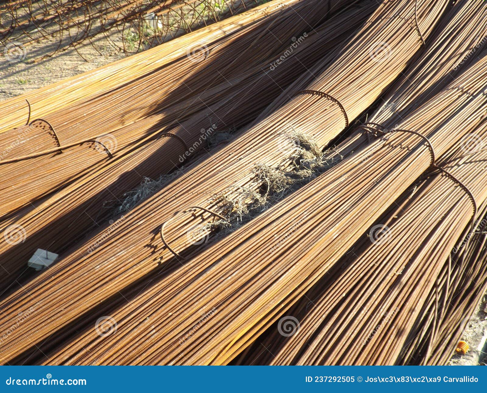 Irons on a Construction Site in the Sun. Stock Image Image of closeup