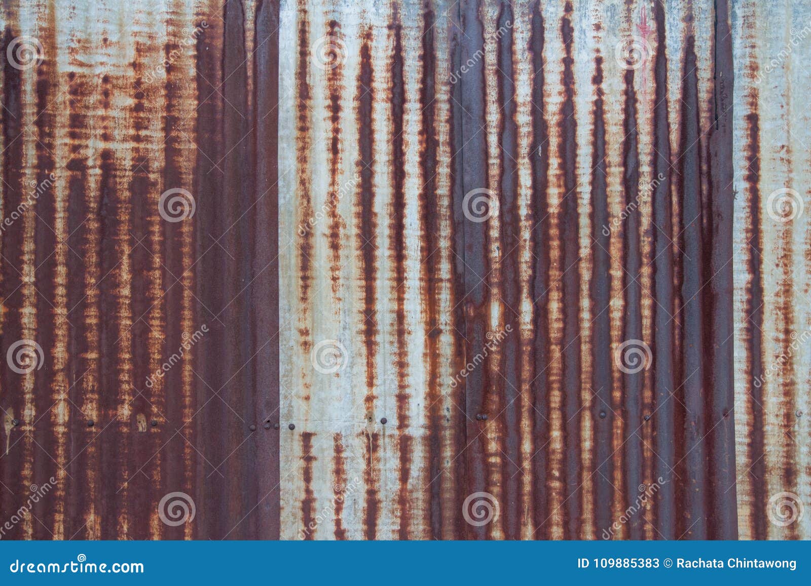 Rusty Metal Sheet Textured Wall Fill With Beautiful Rust Indicating Old State Stock Image