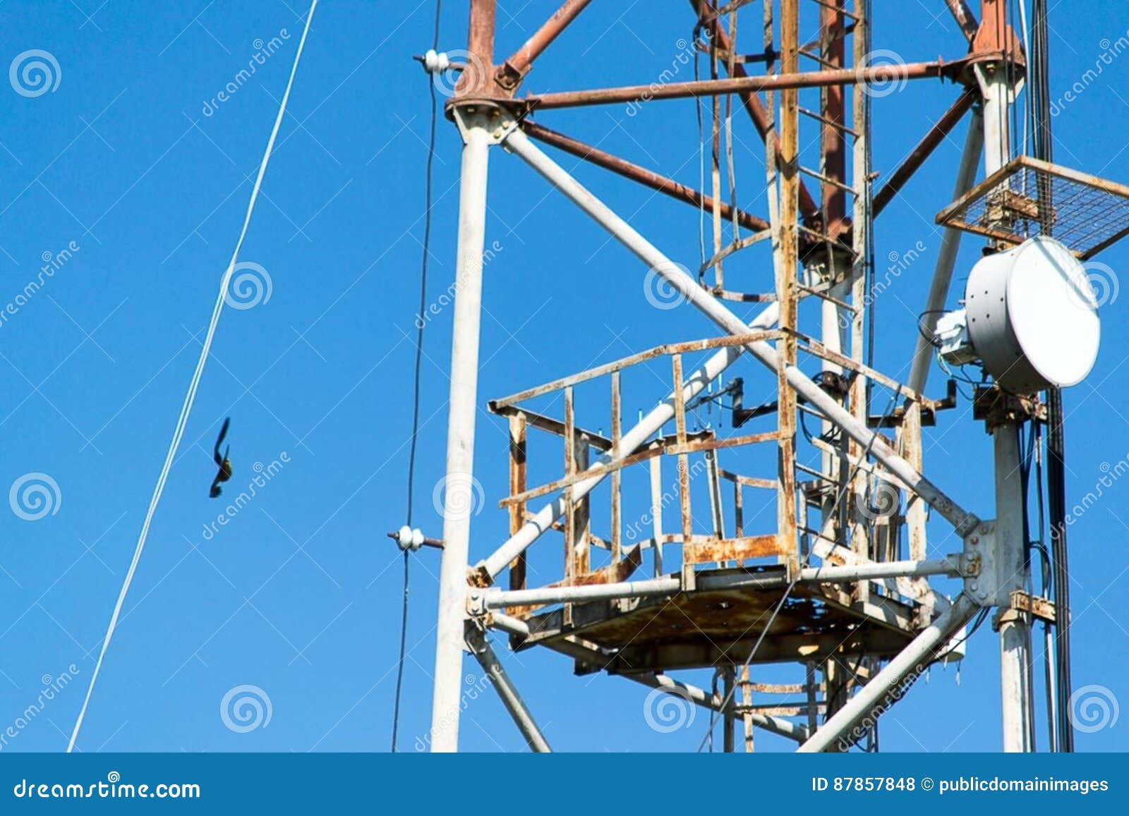 Rusty Metallic Shipyard Tower Picture. Image 87857848