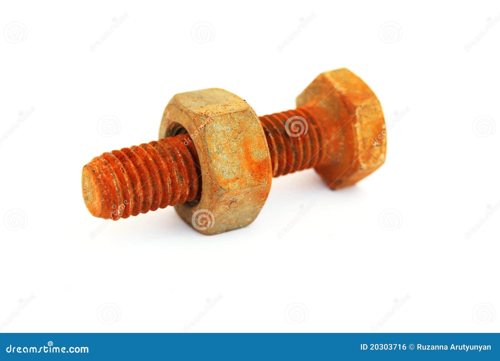 Rusty nut and bolt stock photo. Image of detail, industry 20303716