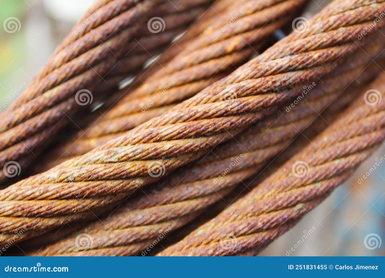 Rusty metal wire cable stock image. Image of grunge 251831455