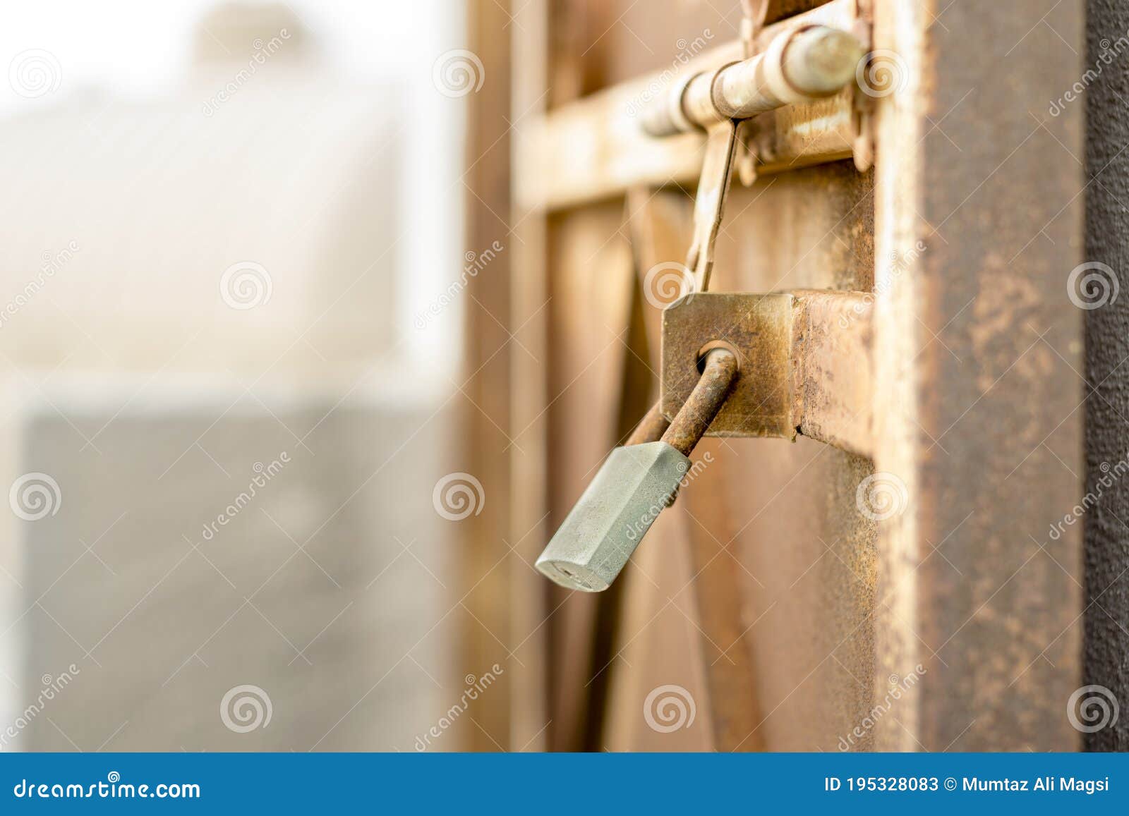 Rusty an old metal locker stock image. Image of protection - 195328083