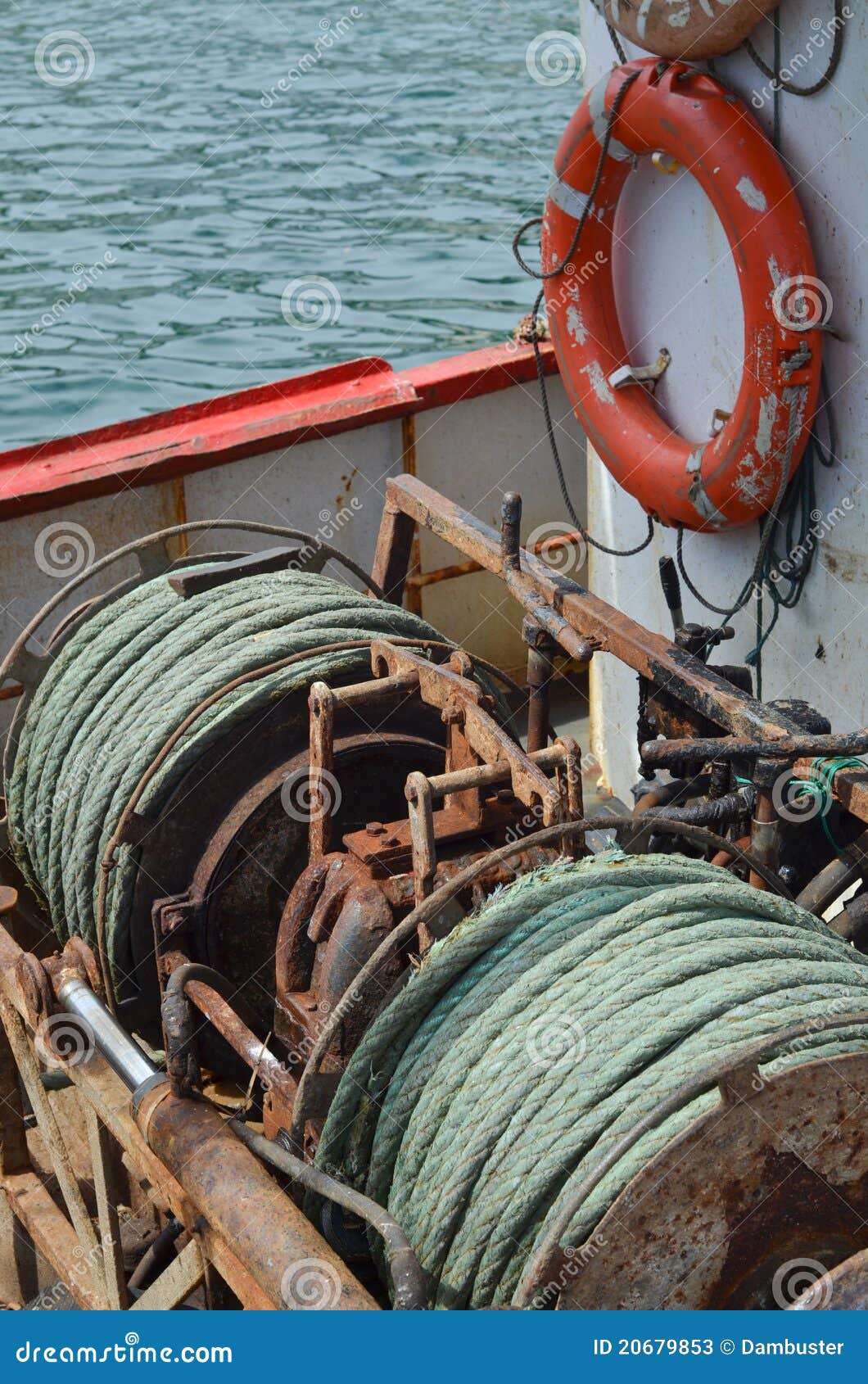 Rusty old sea winches stock image. Image of dilapidated 20679853