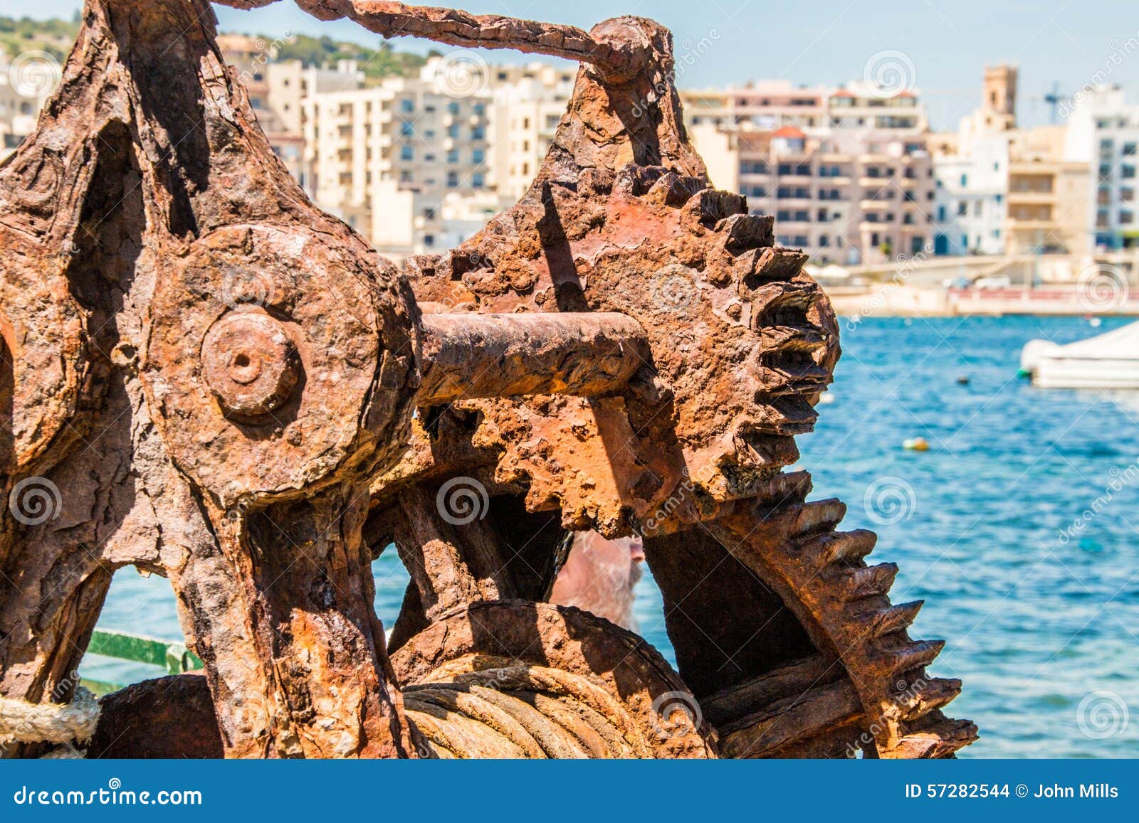 Rusty Old Winch stock photo. Image of history, gears 57282544