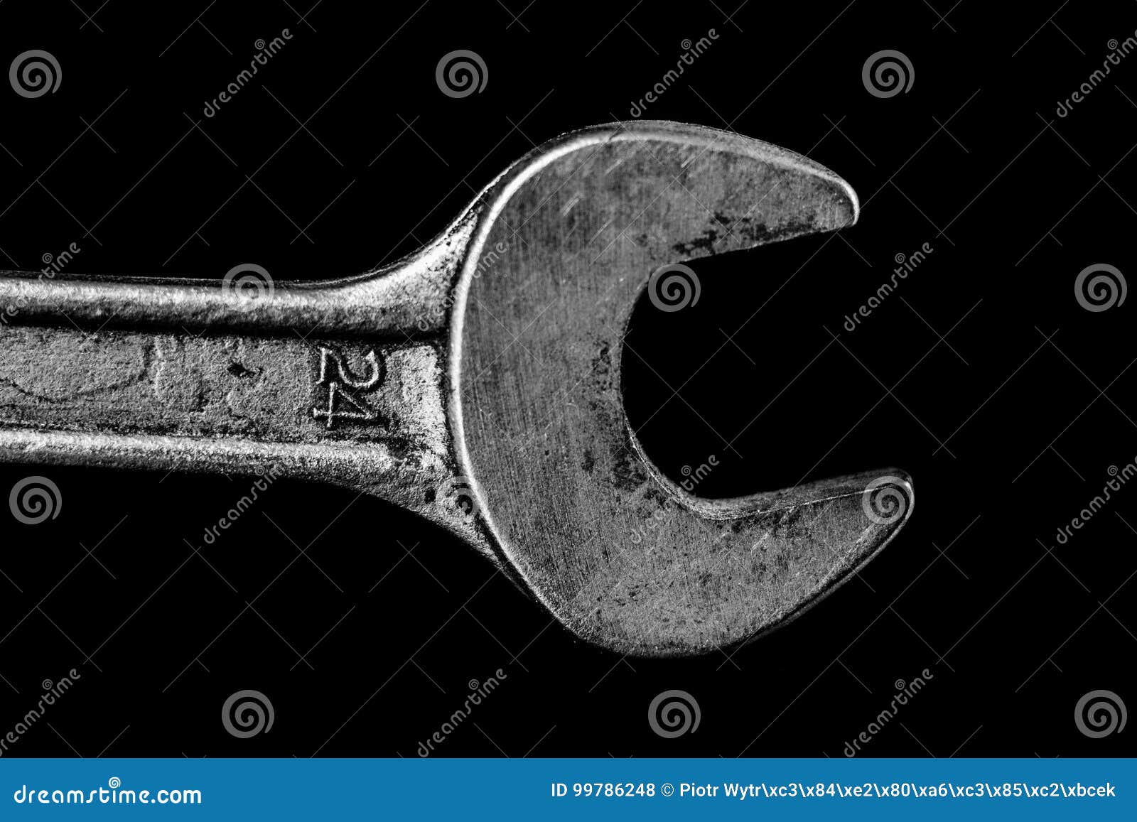 Rusty, Old Keys. Hydraulic Keys on a Black Table in a W Stock