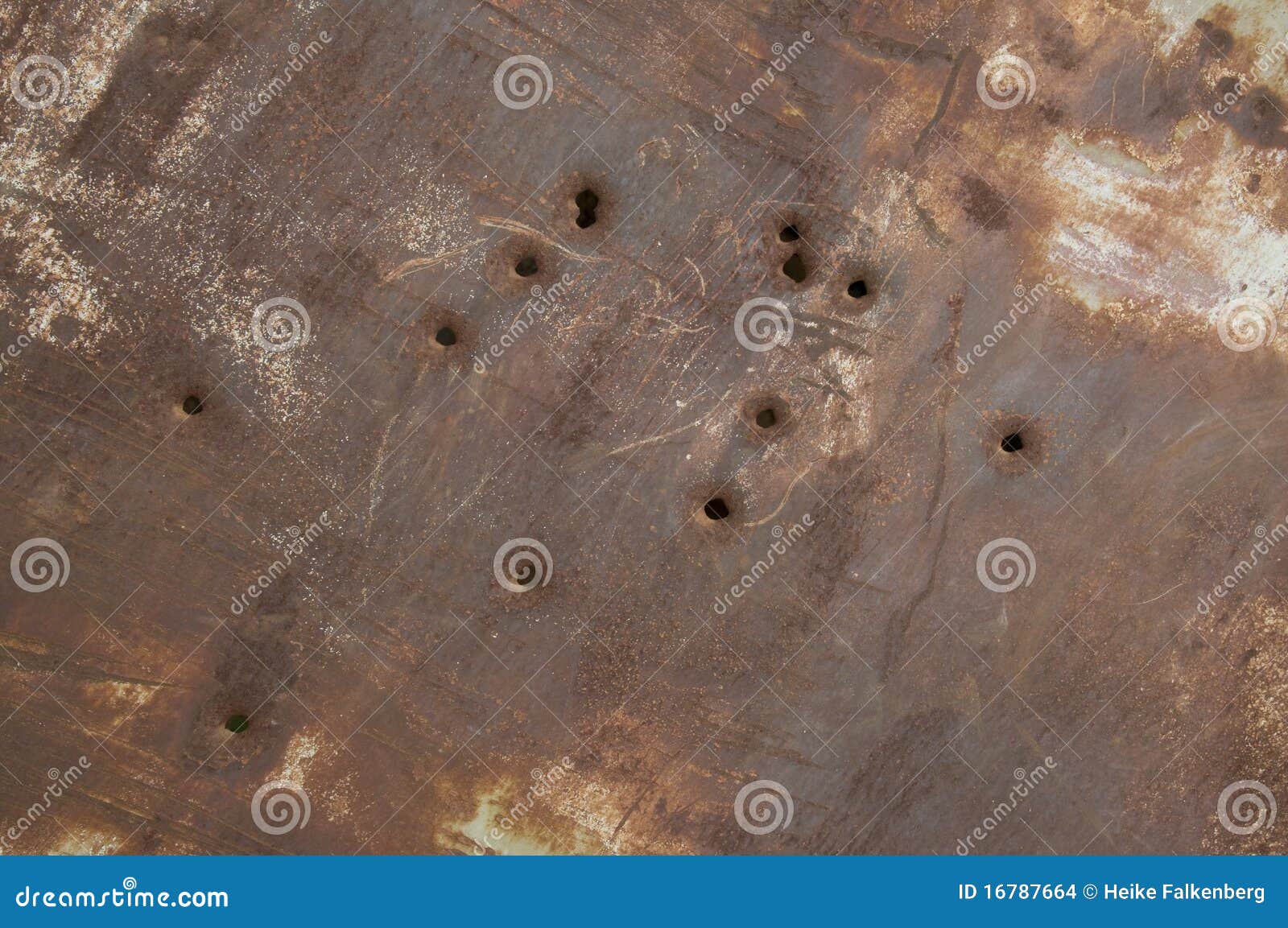 Rusty Panel with Bullet Holes Stock Photo Image of sheet, rough 16787664