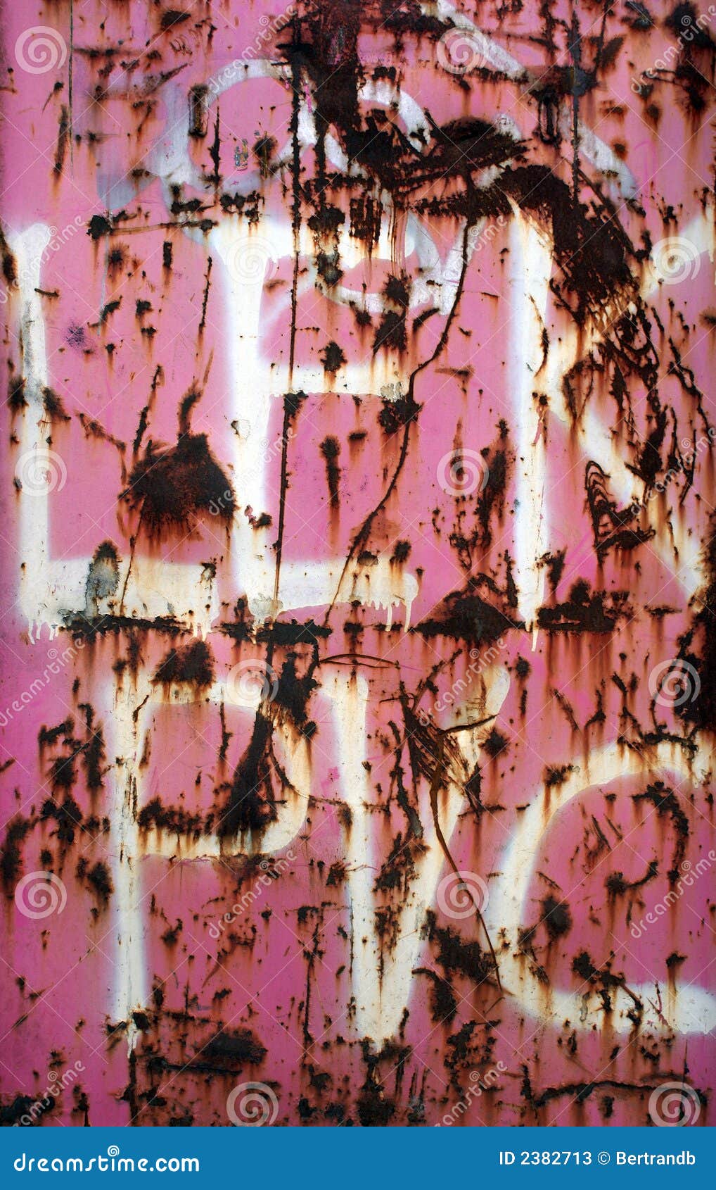 Rusty pink metal stock image. Image of door, graffiti - 2382713