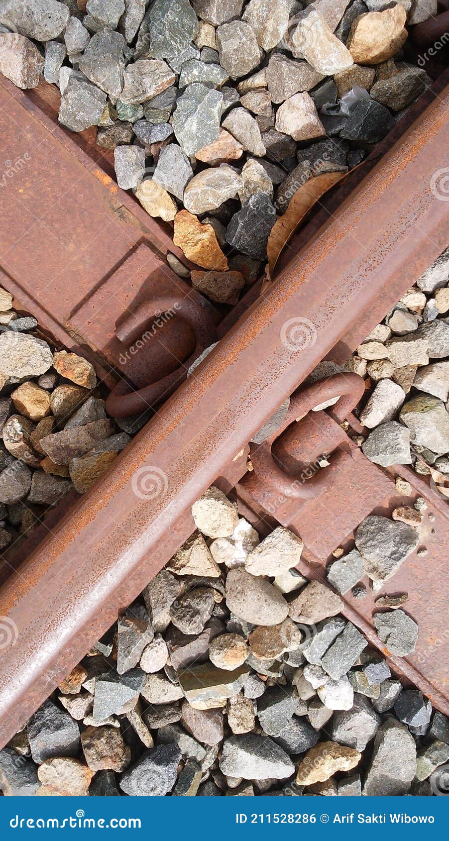 the rusty railroad tracks