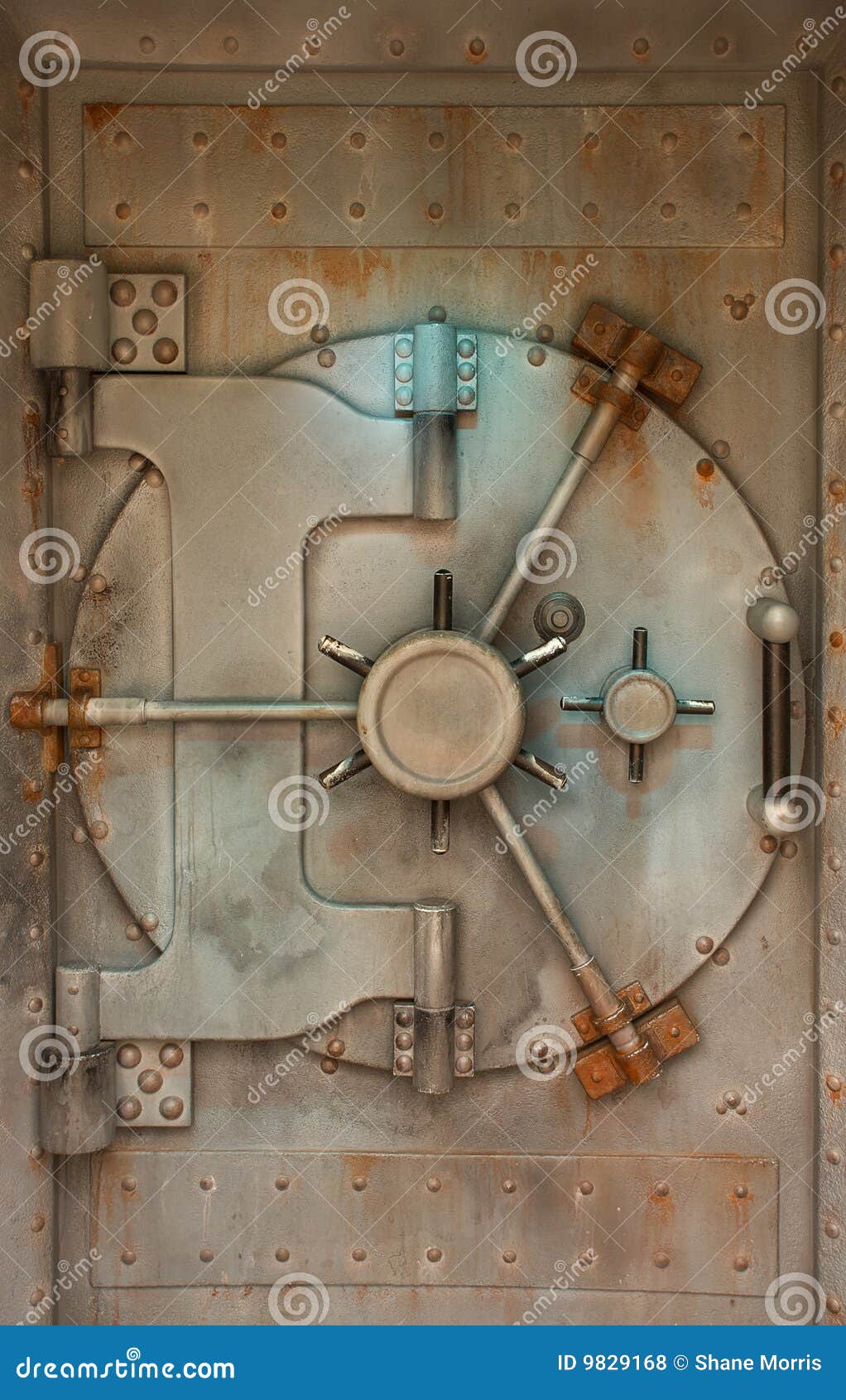 rusty safe of vault door