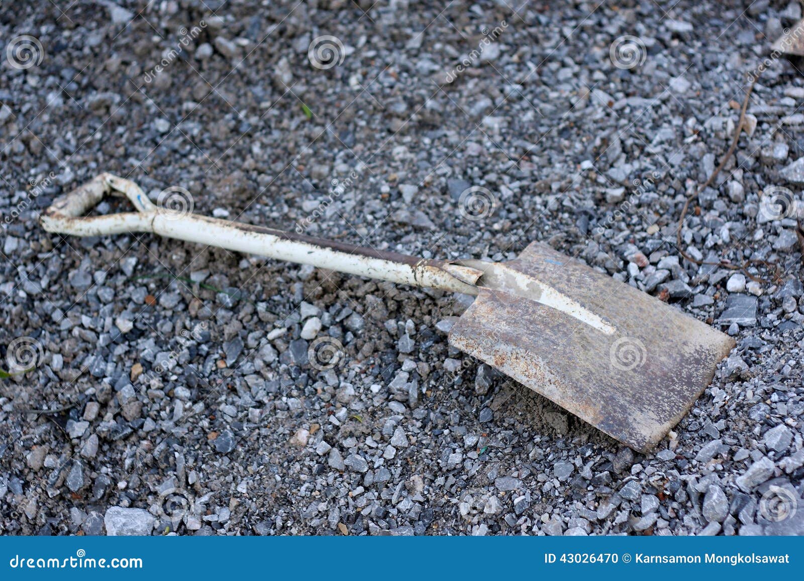 Rusty shovel on gravel stock photo. Image of digger, labour 43026470