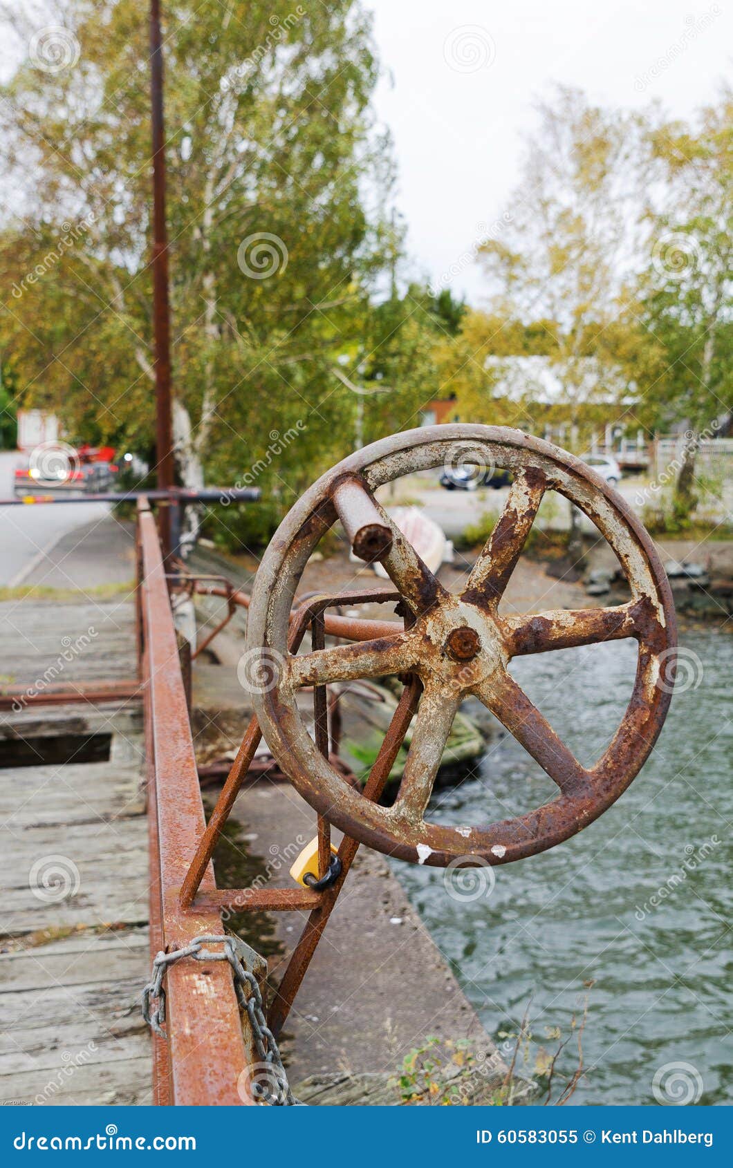 Rusty Steering Shaft Lever Isolated On White Background RoyaltyFree