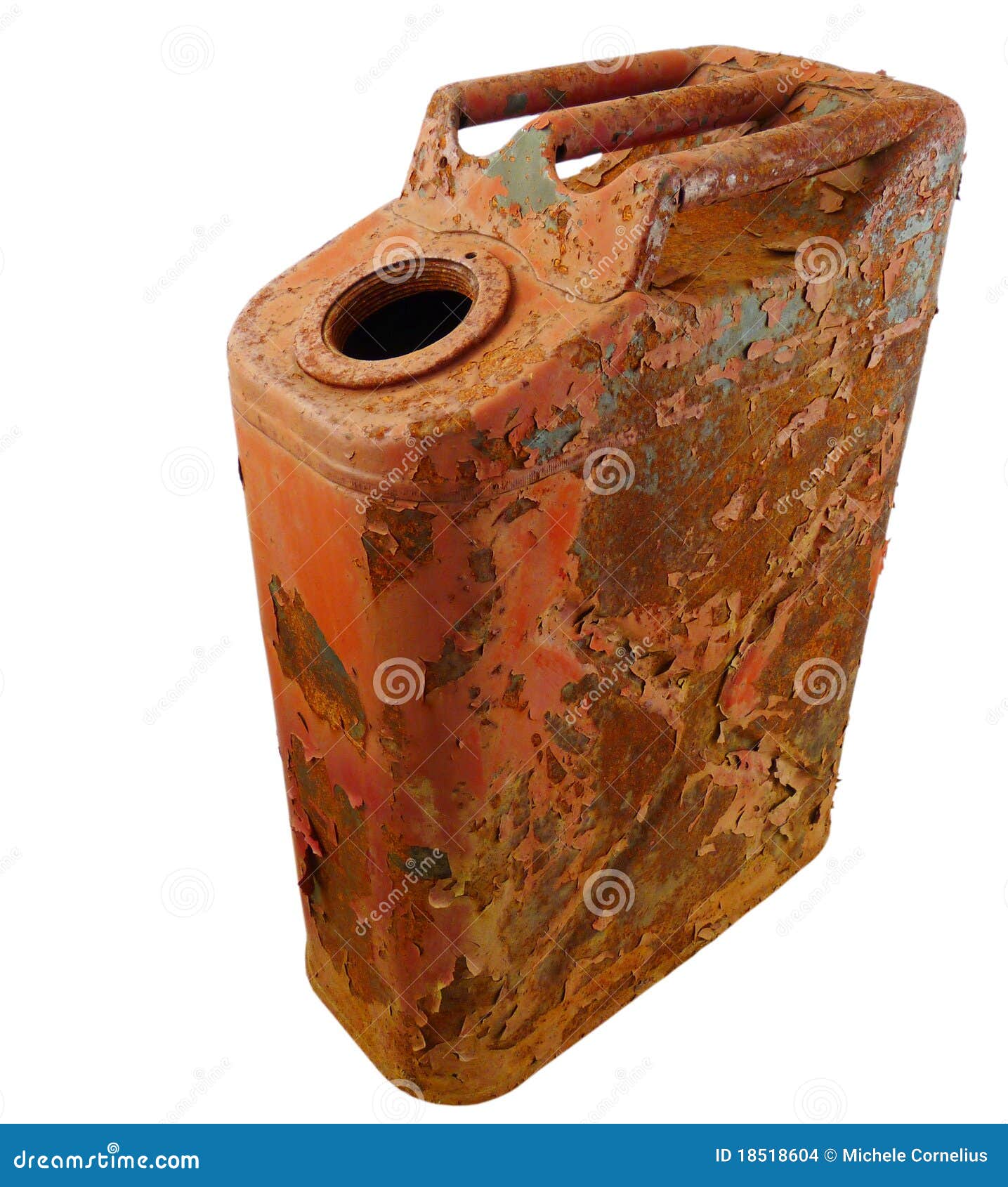 Rusty Vintage Gas Can Isolated Stock Photo Image of empty, shortage