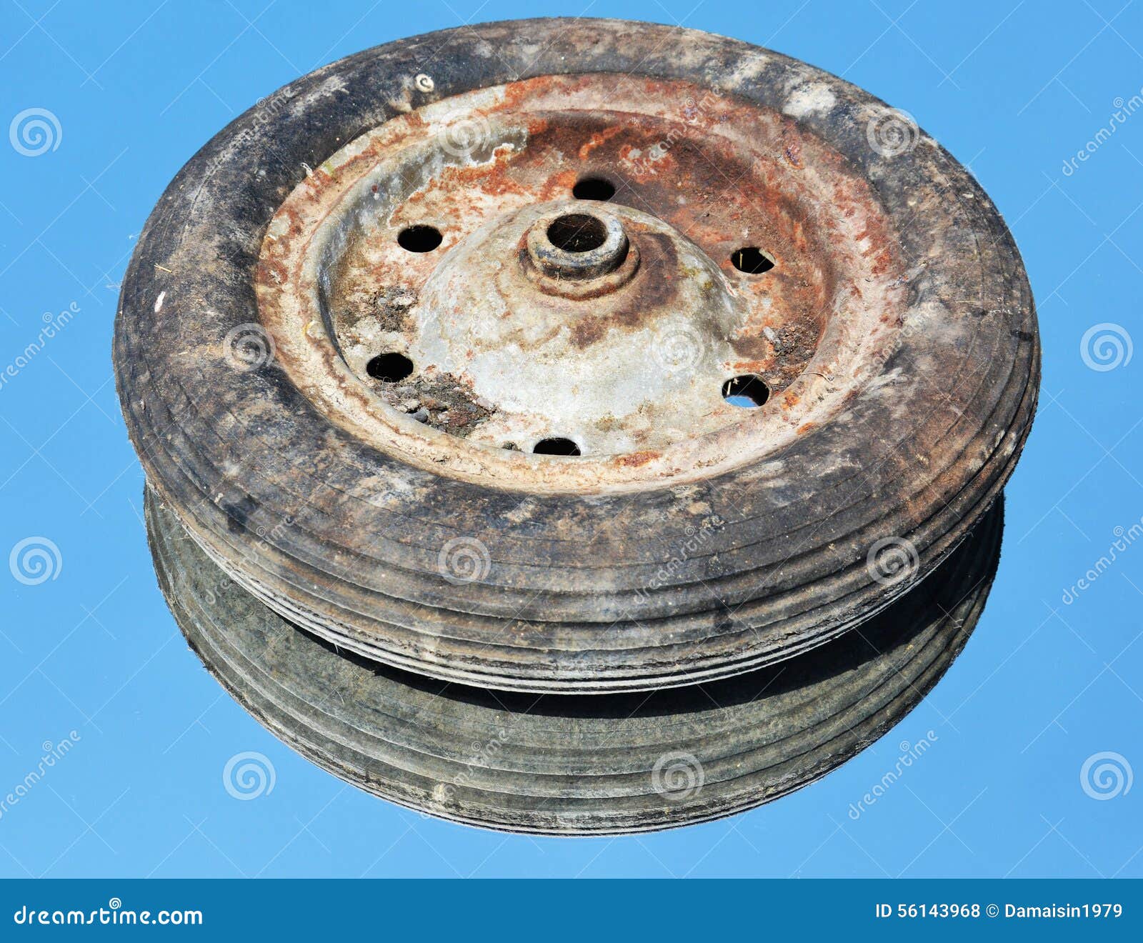 Rusty wheel stock photo. Image of blue, aluminum, concept 56143968