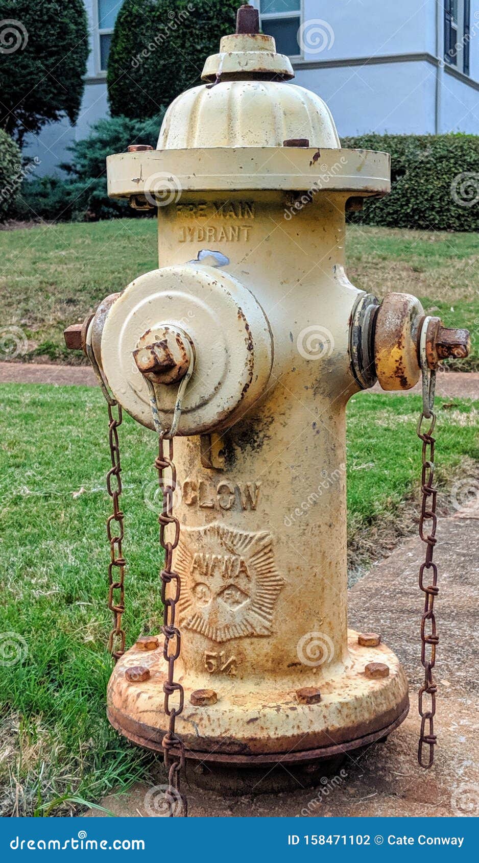 Rusty Yellow Fire Hydrant on Sidewalk Editorial Photography Image of