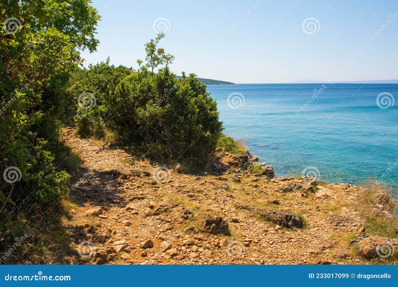 Ruta Costera Punat En Krk Croatia Imagen De Archivo Imagen De Paisajes Horizonte