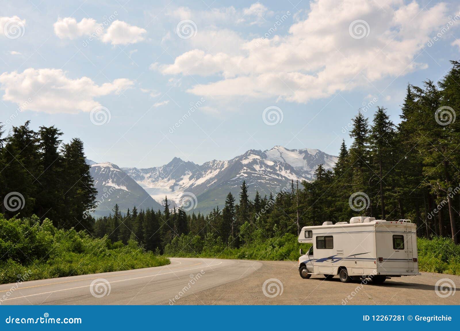 RV with an amazing view stock image. Image of view, camper - 12267281