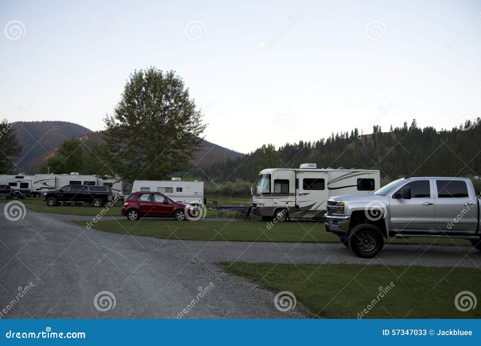 RV campground stock image. Image of relaxatioin, nature - 57347033