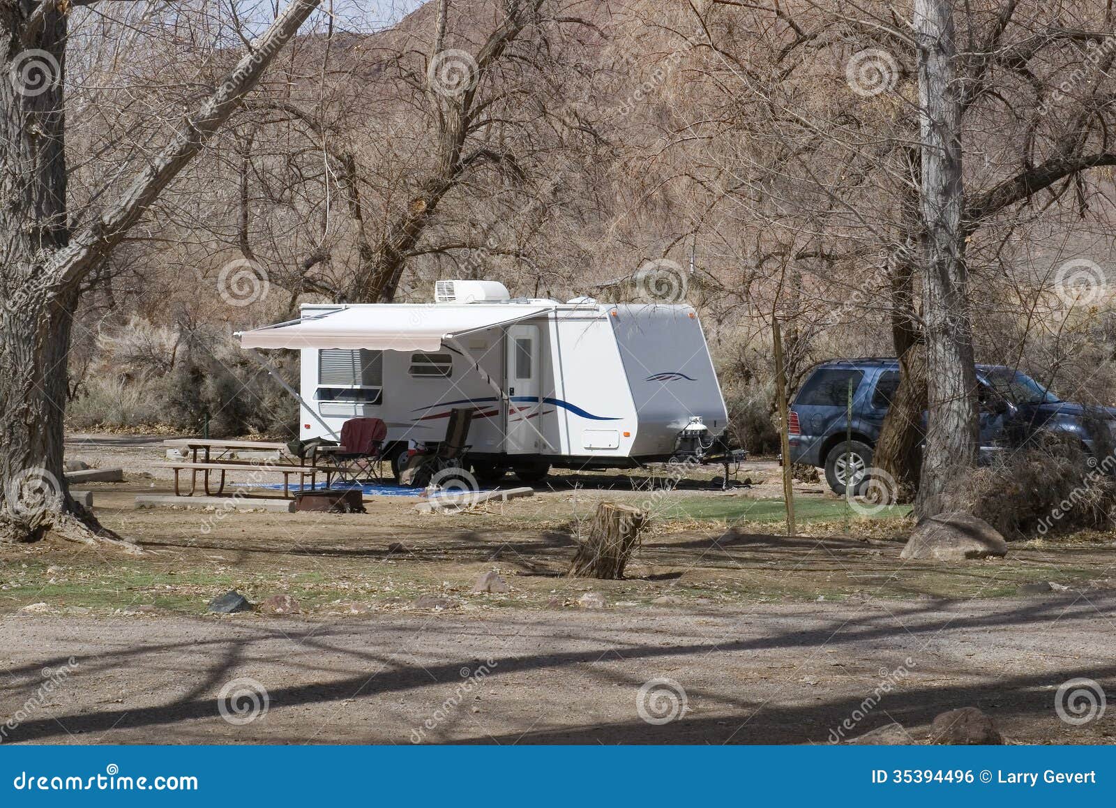 RV camping stock photo. Image of park, landscape, scenery 35394496