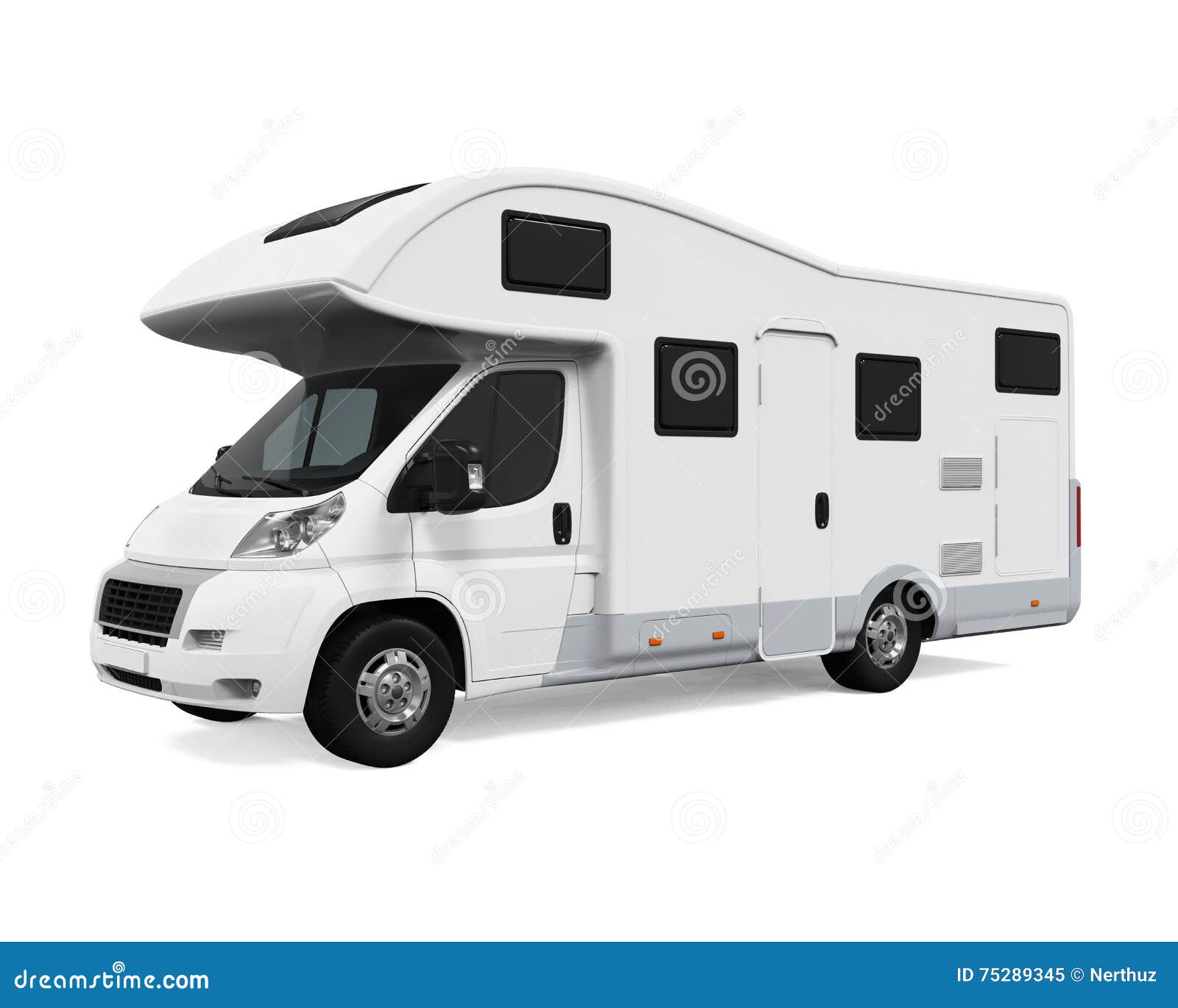 RV Caravan Isolated stock illustration. Illustration of destination ...