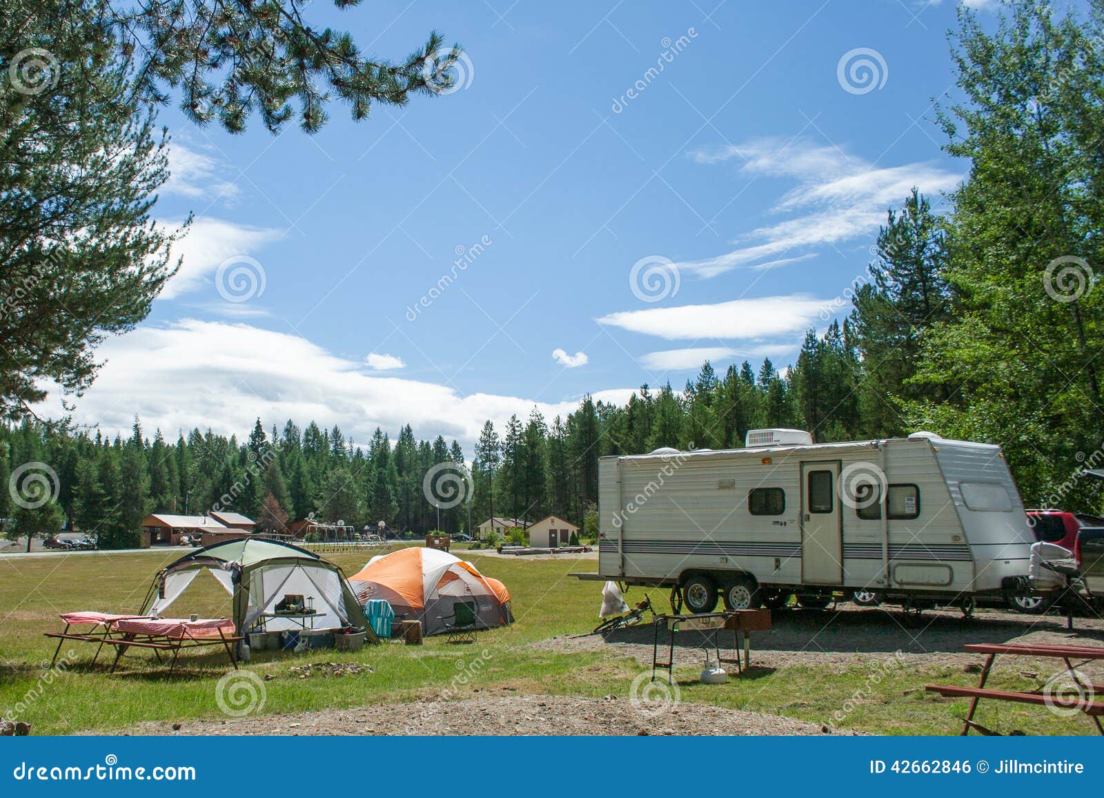 rv and tent campsite